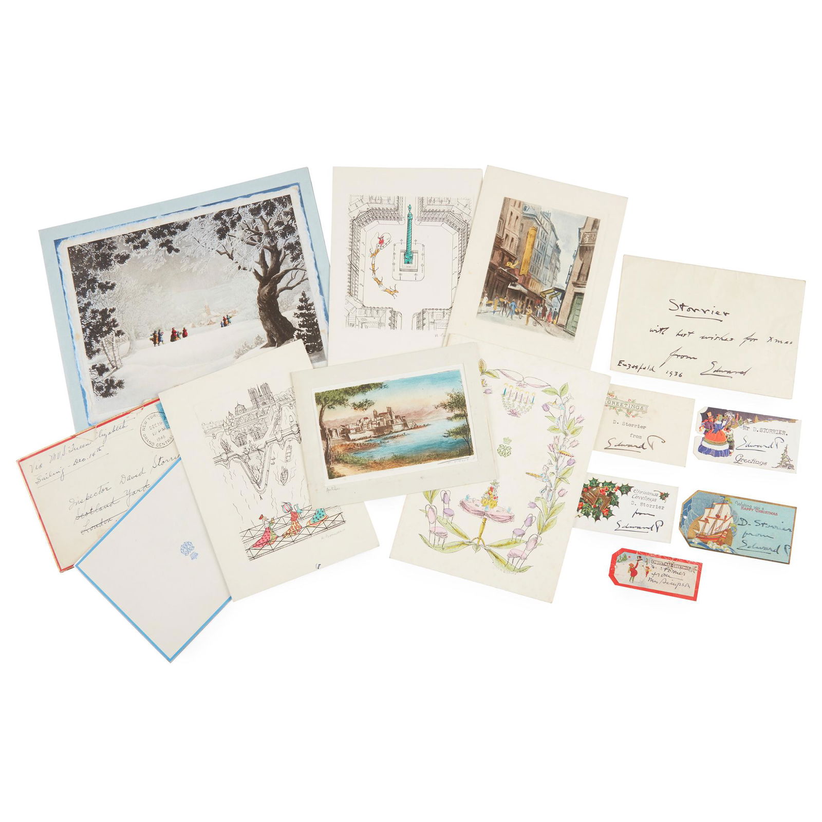 Simpson, Wallis, Duchess of Windsor (1896-1986) & Edward, Duke of Windsor (1894-1972) Gift tags and (1 of 1)