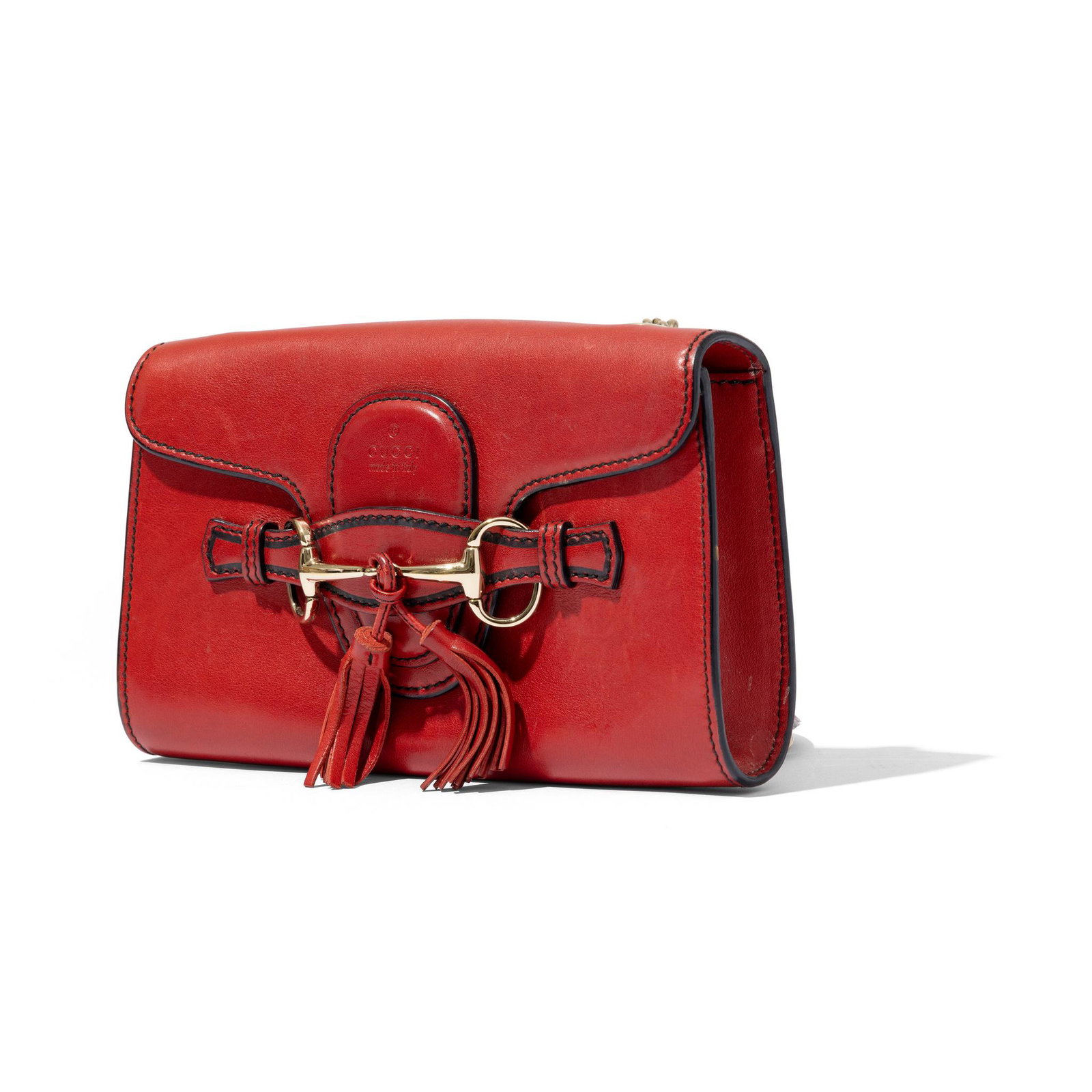 Gucci: A red leather crossbody bag (1 of 3)
