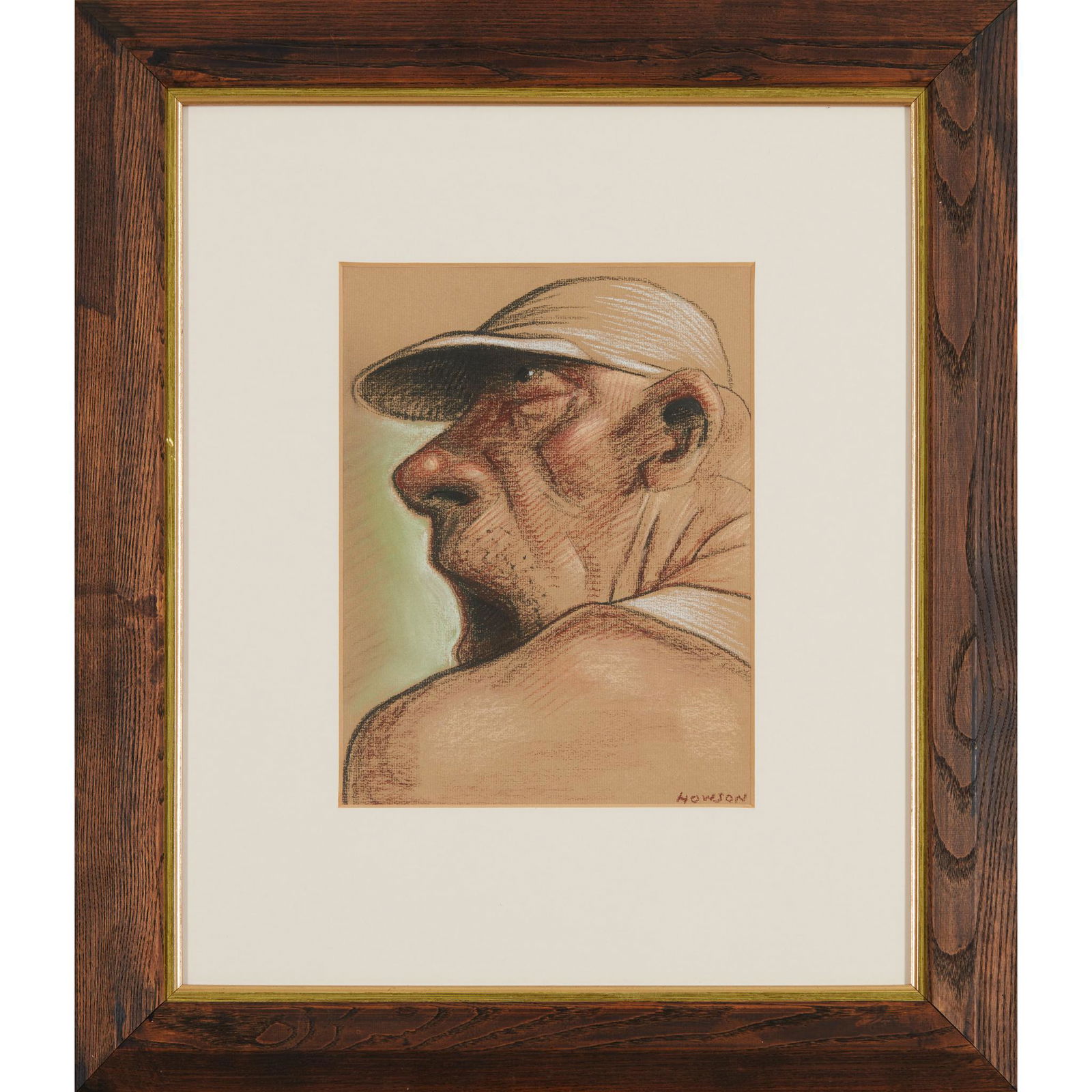 § PETER HOWSON O.B.E. (SCOTTISH 1958-) HEAD STUDY: Â§ PETER HOWSON O.B.E. (SCOTTISH 1958-) HEAD STUDY Signed lower right, pastel on brown paper (29cm x 22cm (11.5in x 8.75in))
