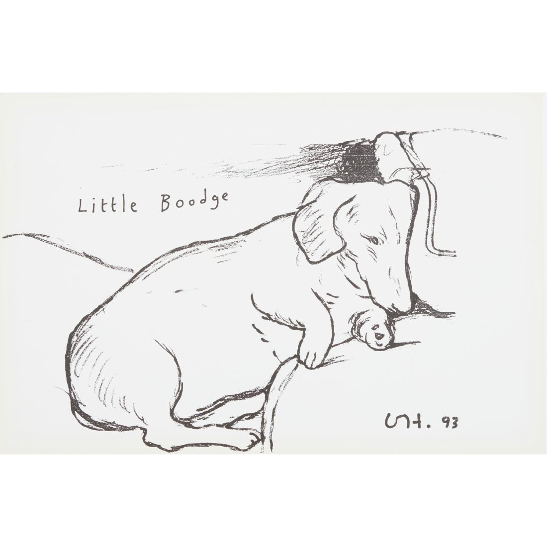 § DAVID HOCKNEY O.M., C.H., R.A. (BRITISH 1937-) LITTLE BOODGE - 1993 (1 of 2)