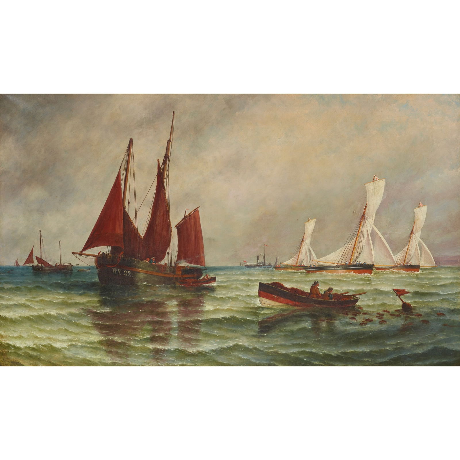 STUART HENRY BELL (BRITISH 1823-1890) LIFE ON THE WATER - TOIL AND PLEASURE (1 of 3)