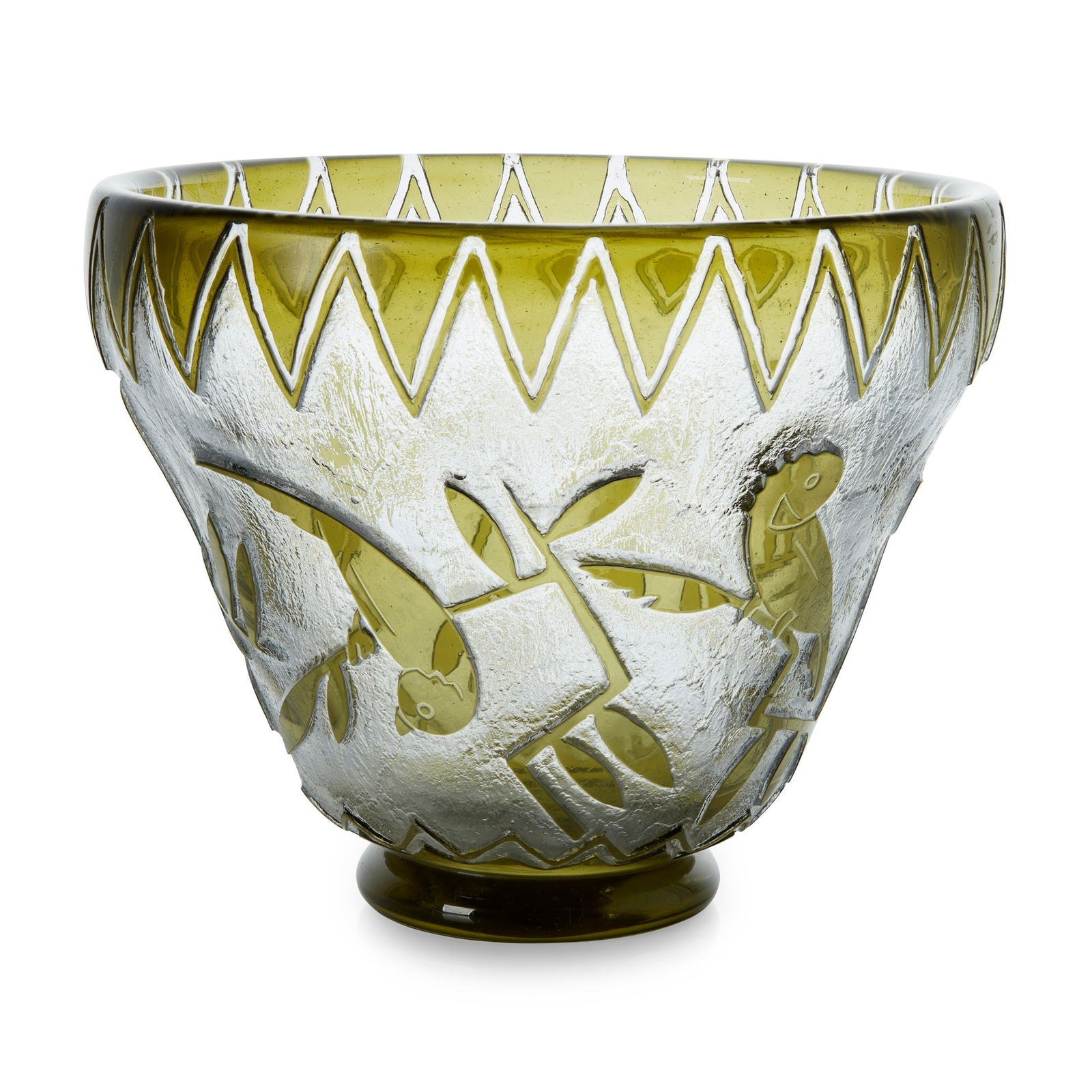 ‡ DAUM FRÈRES, NANCY CAMEO BOWL, CIRCA 1930 (1 of 3)