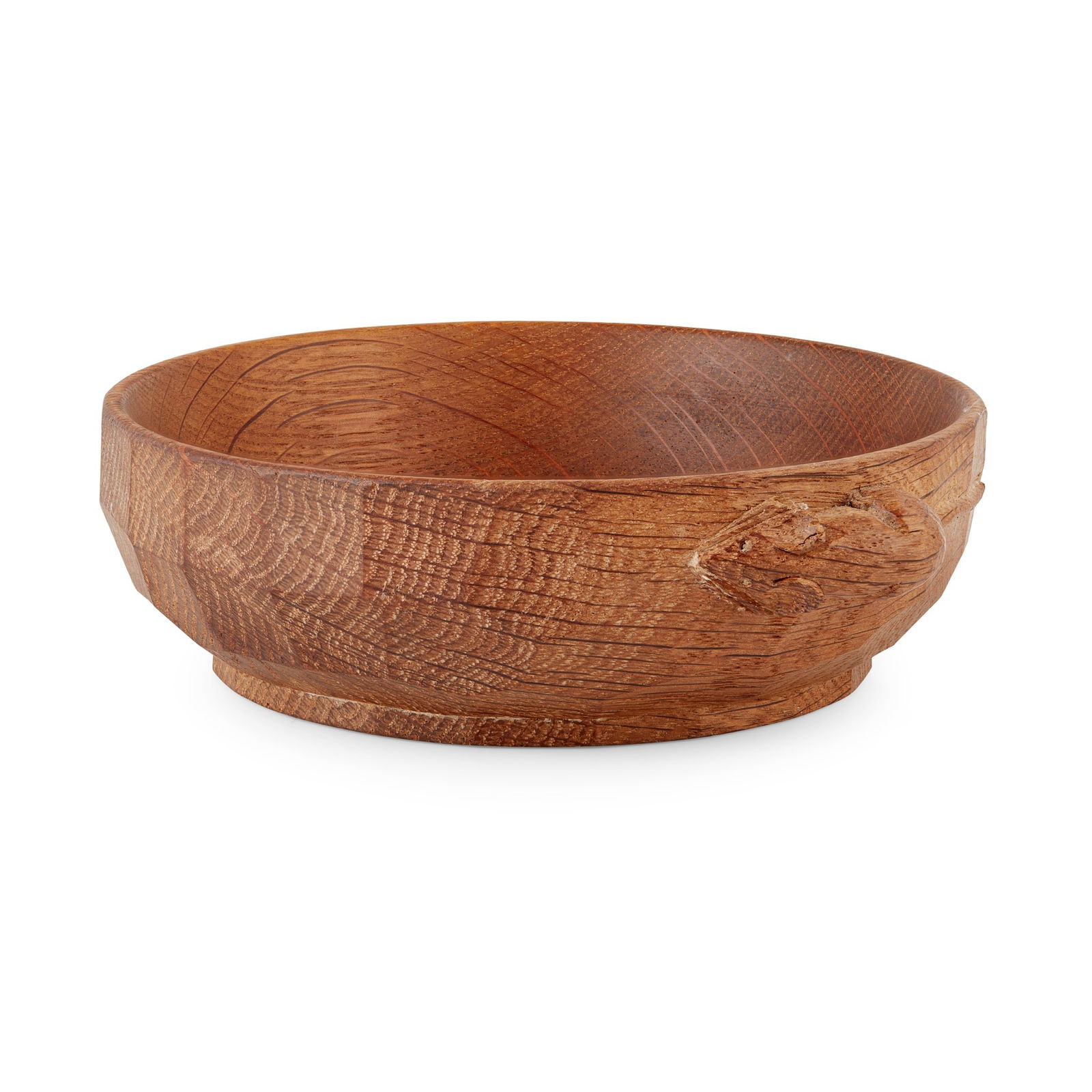 ROBERT ‘MOUSEMAN’ THOMPSON (1876-1955) BOWL, 1950's: ROBERT ‘MOUSEMAN’ THOMPSON (1876-1955) BOWL, 1950's oak, with carved mouse signature (15cm diameter) Provenance: Purchased from the vendor's uncle and aunt from the maker, circa 1950