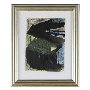 § Trevor Bell (British 1930-2017) Untitled, September 1957: § Trevor Bell (British 1930-2017) Untitled, September 1957 signed and dated in pen (to reverse), gouache, crayon and pencil on paper (19cm x 14cm (7 1/2in x 5 1/2in)) Provenance: The Estate of an