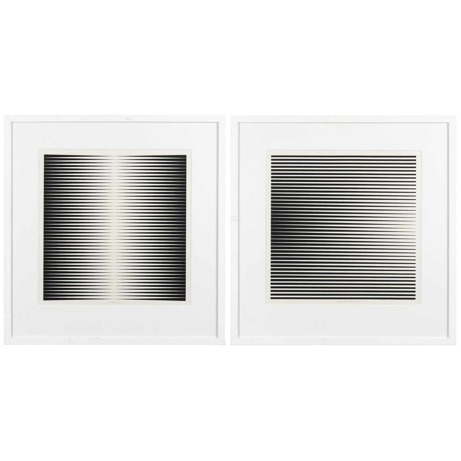 § Getulio Alviani (Italian 1939-2018) Senza Titolo, c.1960s: § Getulio Alviani (Italian 1939-2018) Senza Titolo, c.1960s signed in pencil (lower centre) silkscreen on paper Proofs aside from the edition of 100 (47cm x 47cm (18 1/2in x 18 1/2in) each) Qty: