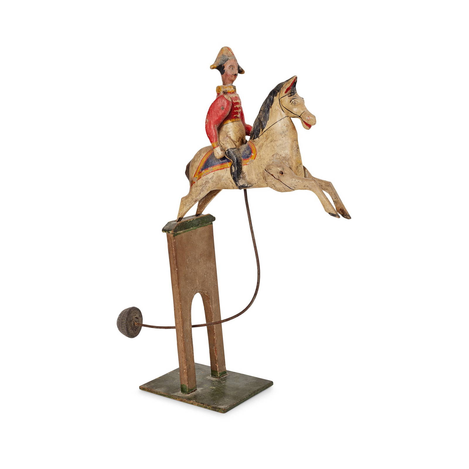 Carved And Painted Wood Balancing Horse And Rider Toy 19th Century Auction