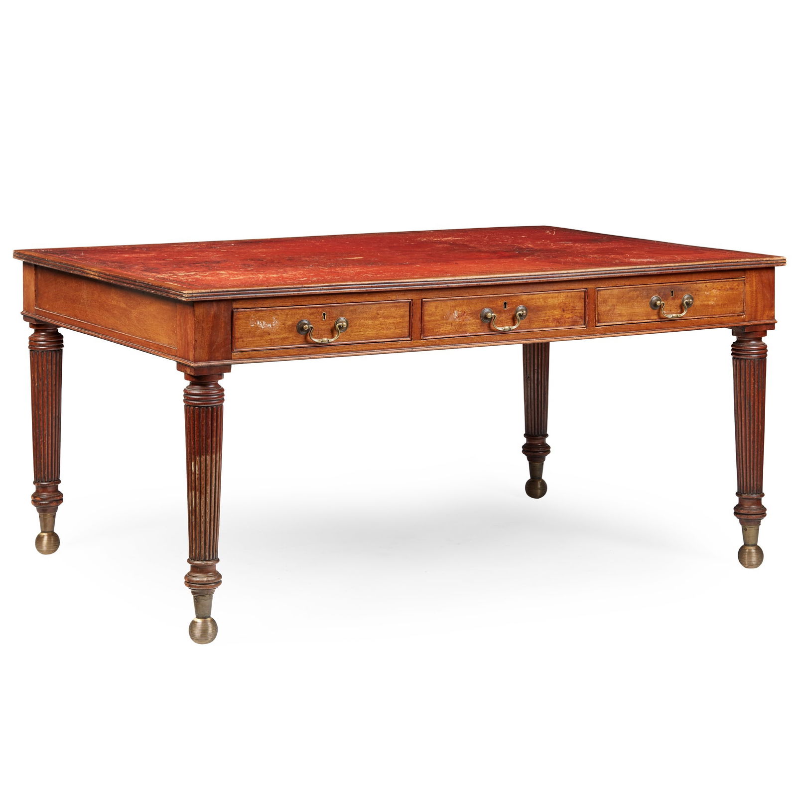 REGENCY STYLE MAHOGANY LIBRARY TABLE LATE 19TH CENTURY (1 of 1)