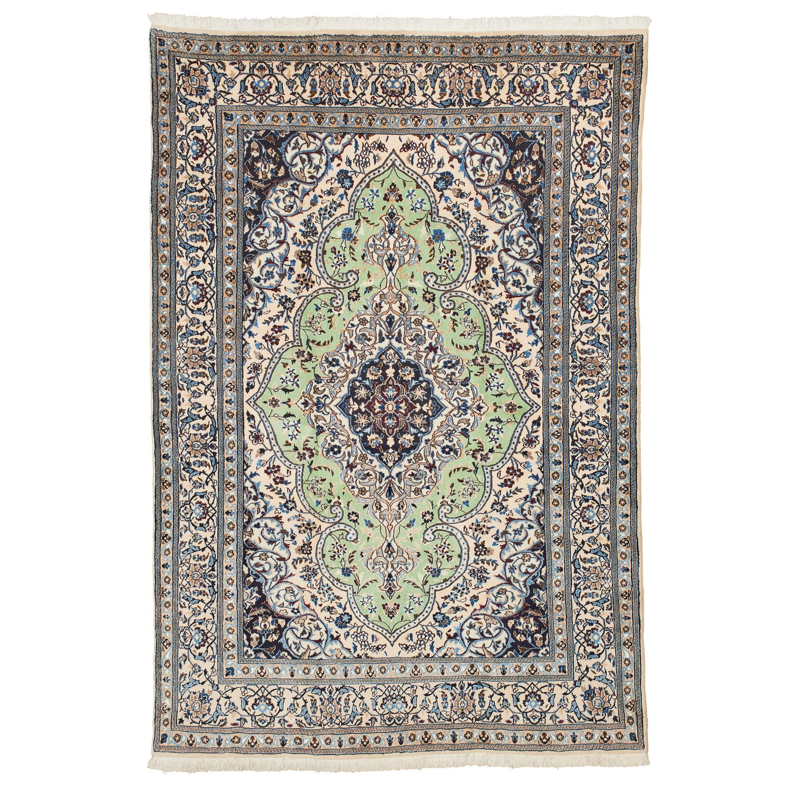 NAIN PART SILK CARPET CENTRAL PERSIA, MID/LATE 20TH CENTURY (1 of 1)