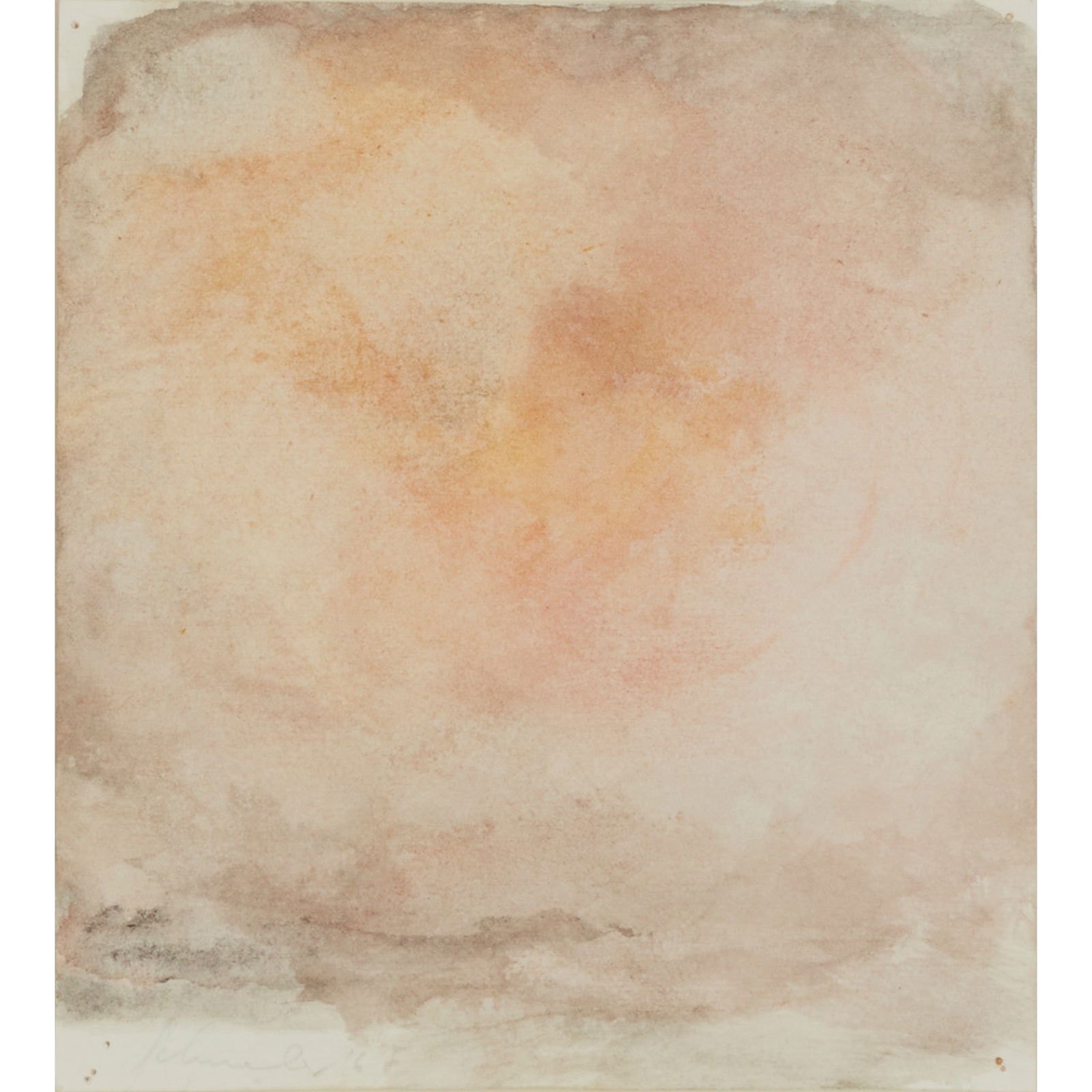 JON SCHUELER (AMERICAN 1916-1992) UNTITLED (STORM) - 1968: JON SCHUELER UNTITLED (STORM) - 1968 Signed and dated '68 lower left, watercolour b.1916 Collection of the Late Dr. Tom Scott, sold to benefit the National Trust for Scotland. 14cm x 13cm (5.5in x 5in