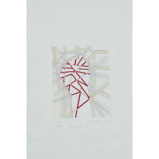 § PAUL NEAGU (ROMANIAN/BRITISH 1938-2004) FIST CITY - 1981: PAUL NEAGU FIST CITY - 1981 Screenprint with hand-colouring, A/P, signed, dated, titled, editioned and inscribed 'hand-coloured' in pencil to margin Collection of the Late Dr. Tom Scott, sold to benef