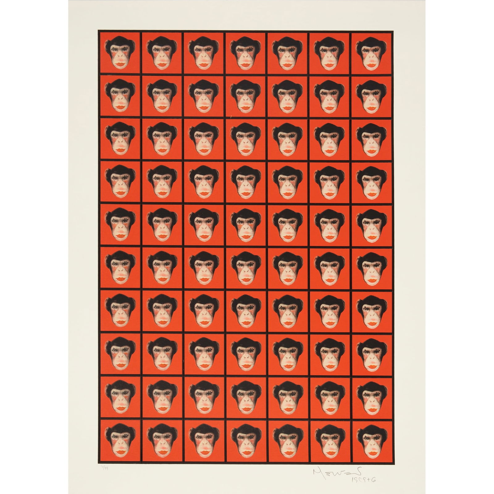 NELSON LEIRNER (BRAZILIAN 1932-2020) PLANETA DOS MACACOS - 2005: PLANETA DOS MACACOS - 2005 Screenprint, 4/99, signed, dated and numbered in pencil to margin the sheet 80cm x 60cm (31.5in x 23.5in), unframed