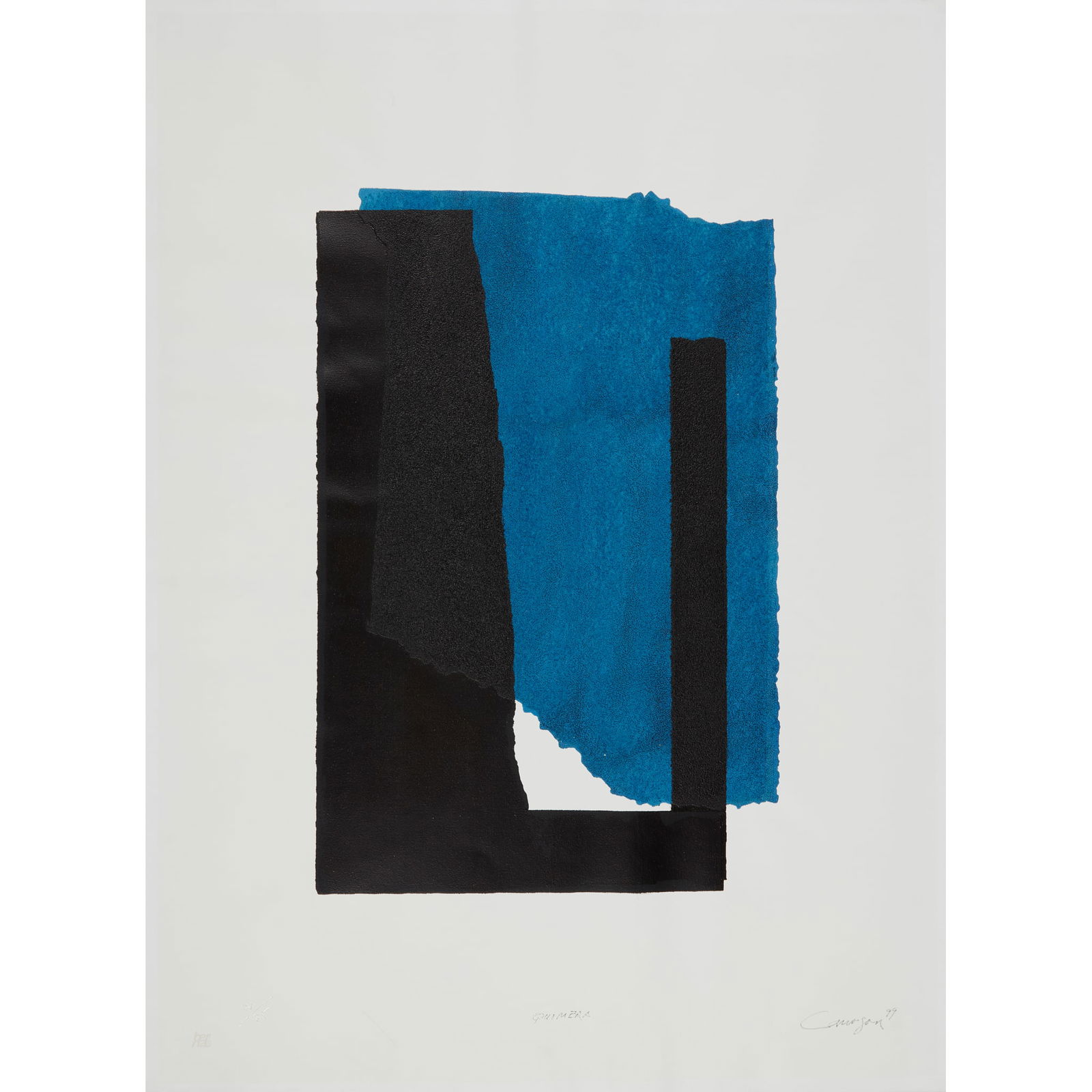 § RAFAEL CANOGAR GÓMEZ (SPANISH 1935-) QUIMERA - 1999: QUIMERA - 1999 Screenprint on canvas, 71/75, signed, dated, titled and numbered in silver ink the sheet 105cm x 79cm (41.25in x 31in), unframed