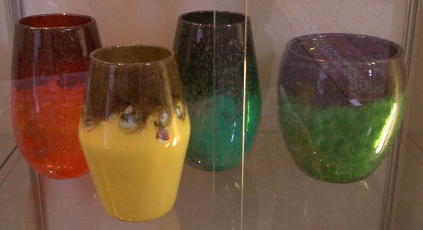 A group of three large Strathearn glass v