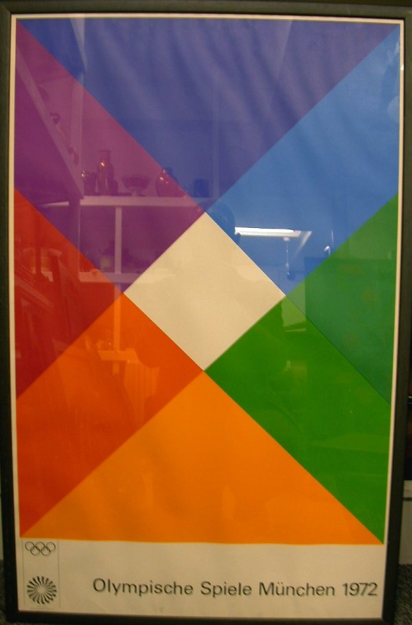 MAX BILL AND VICTOR VASERELYTWO MUNICH A: MAX BILL AND VICTOR VASERELYTWO MUNICH ART SERIES POSTERS1972, framed (2)each 100cm x 63cm