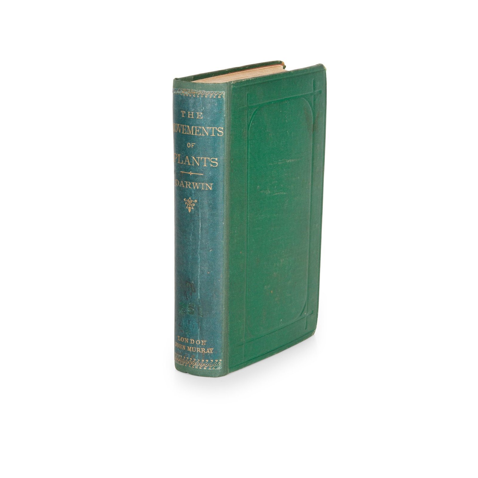Darwin, Charles The Power of Movement in Plants: The Power of Movement in Plants London: John Murray, 1880. First edition, first issue, 8vo, x 592 pp., original green cloth, half-title, 32 pp. advertisements dated May 1878 to rear, numerous wood-eng