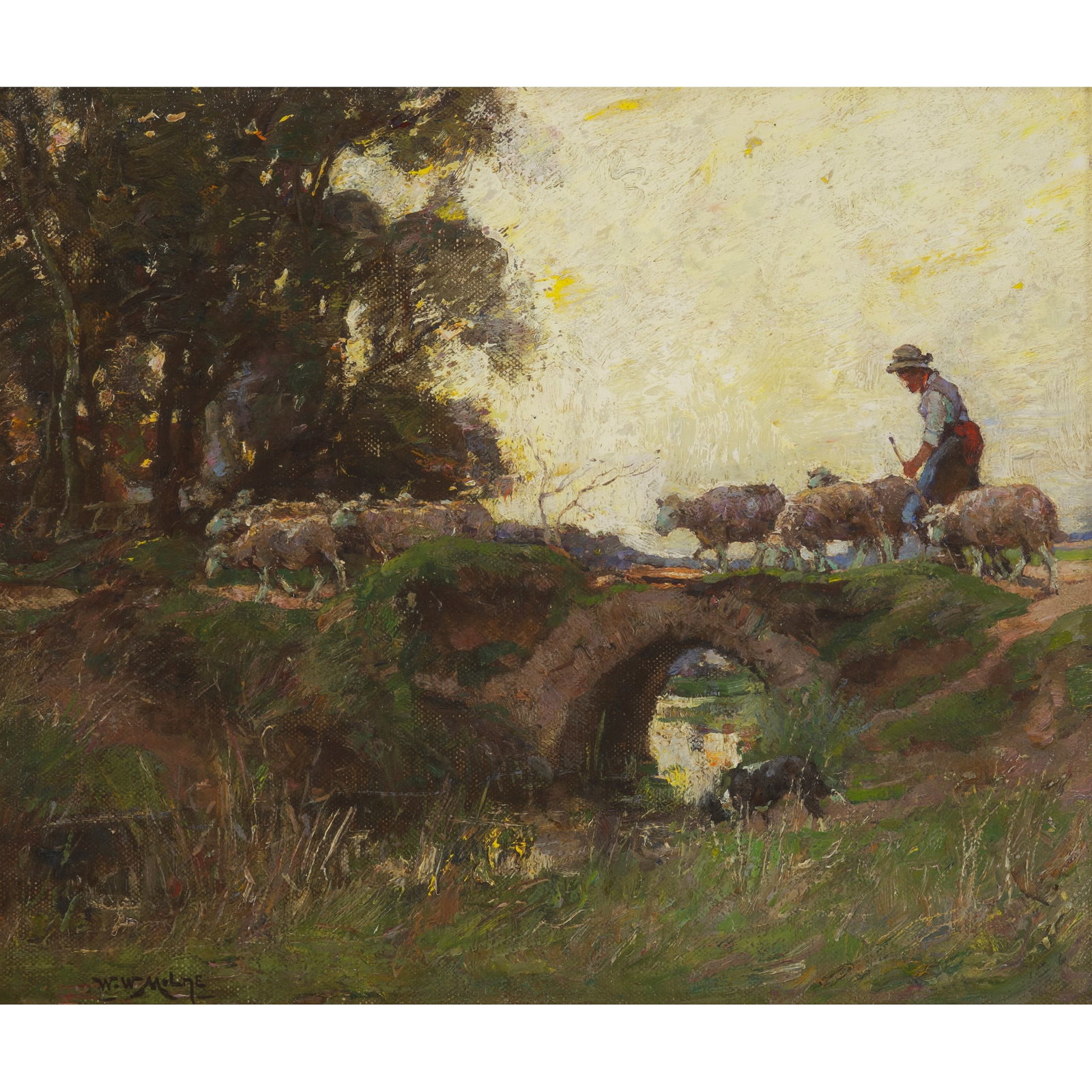 WILLIAM WATT MILNE (SCOTTISH 1865-1949) BRIDGE ON THE DROVE ROAD (1 of 3)