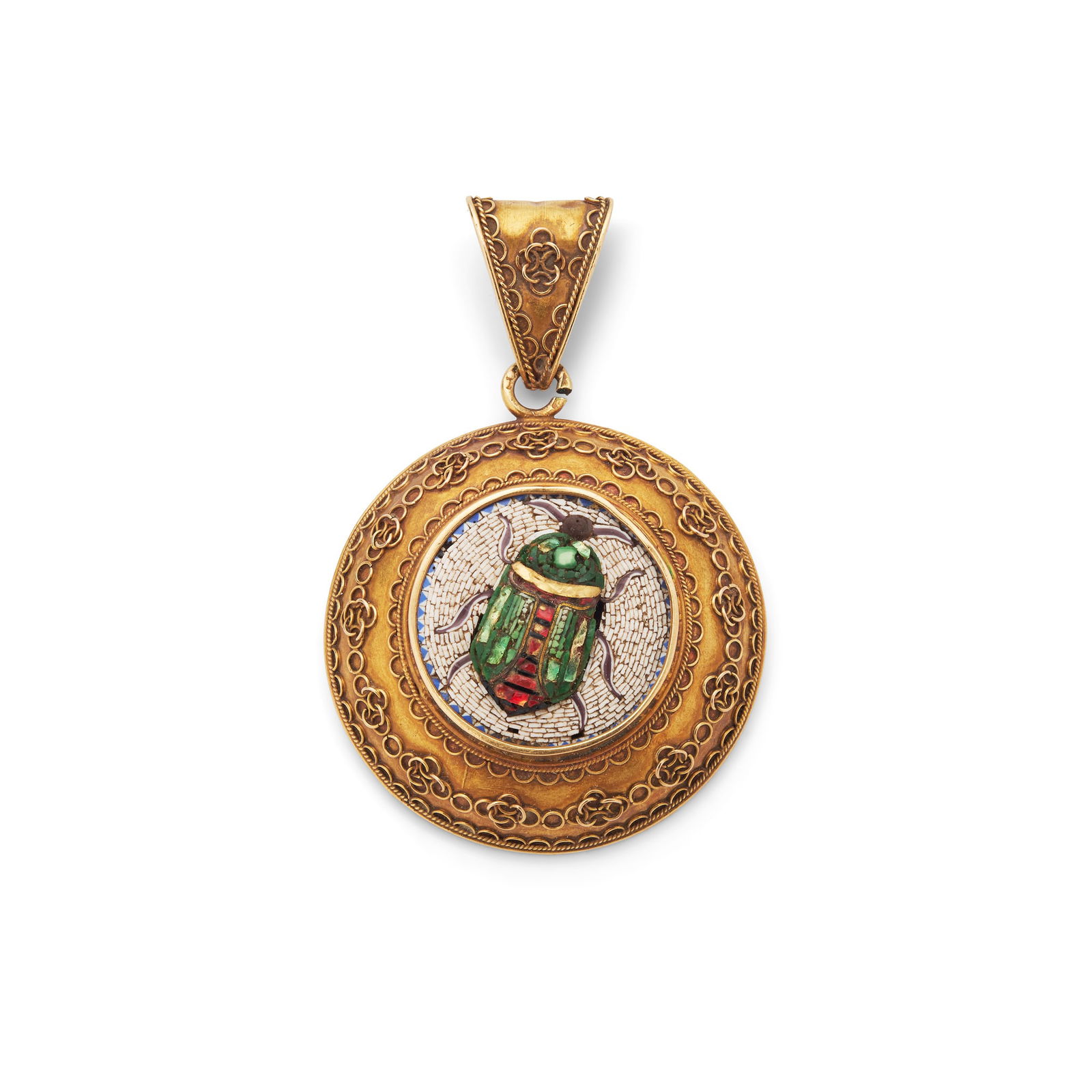 A mid-19th century micro-mosaic pendant (1 of 1)