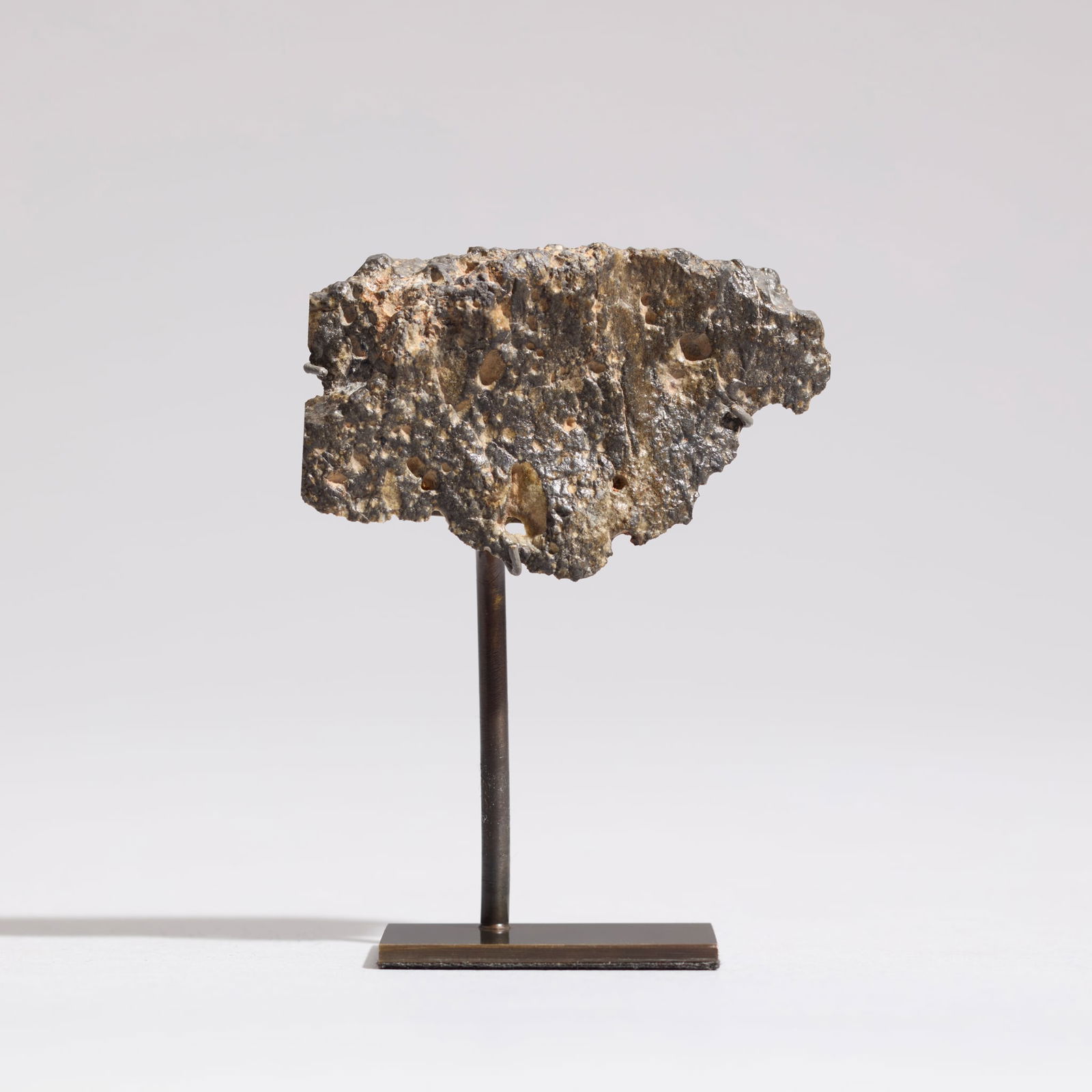 MOON ROCK, ENDPIECE OF A LUNAR METEORITE (1 of 2)