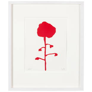 § LOUISE BOURGEOIS (FRENCH/AMERICAN 1911-2010): LOUISE BOURGEOIS (FRENCH/AMERICAN 1911-2010) LES FLEURS, 2009 initialled in pencil (lower right), numbered 58/175 (lower left) and inscribed To Lynx (to reverse), screenprint on Magnani paper 28cm