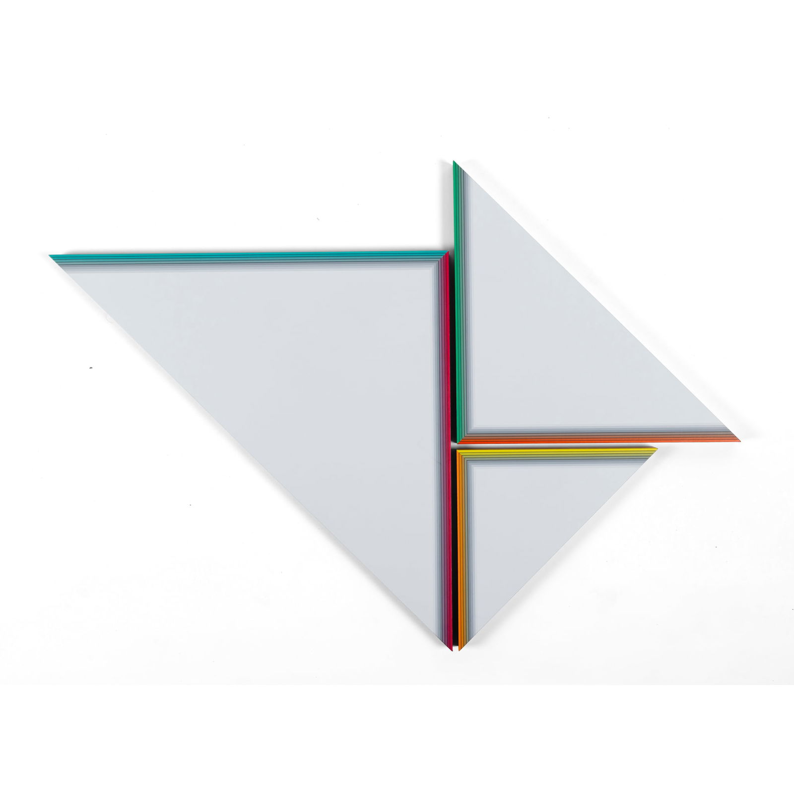 § DARIO PEREZ-FLORES (VENEZUELAN 1936-2022): DARIO PEREZ-FLORES (VENEZUELAN 1936-2022) DYNAMIC CHROMATIQUE #No.11-B, 1993 signed, titled and dated in felt-tip (to reverse of larger element), also titled (to reverse of the smaller elements), &nbs