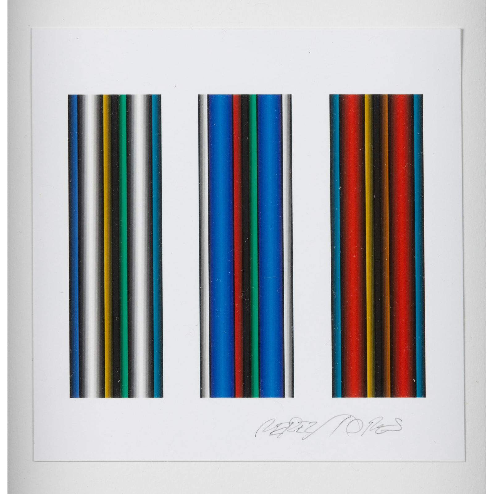 § DARIO PEREZ FLORES (VENEZUELAN 1936-2022): DARIO PEREZ FLORES (VENEZUELAN 1936-2022) PROCHROMATIQUE, 2012 signed in pencil (lower right) and numbered 9/20 (lower left), digital print on paper, unframed; accompanied by a second, smaller signed