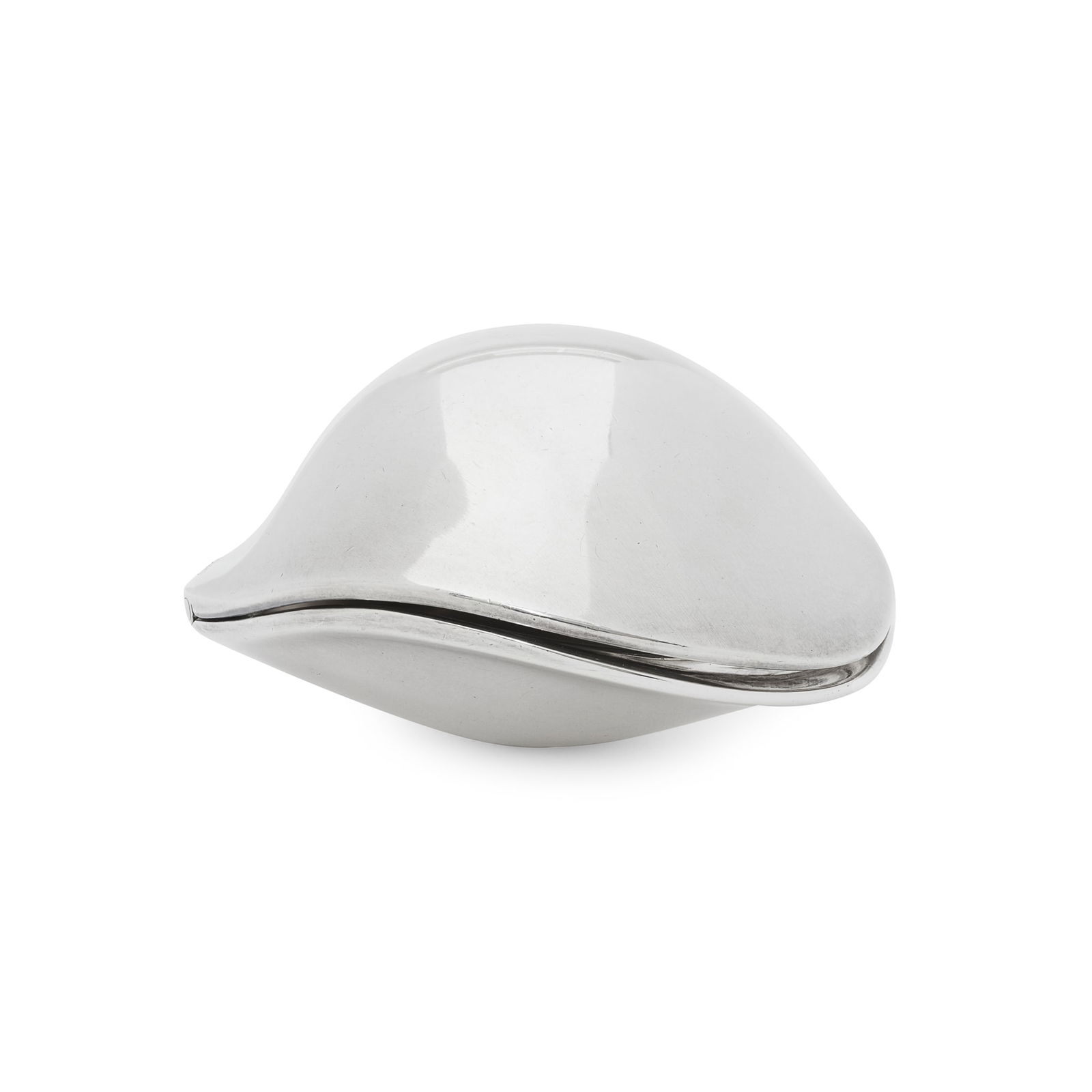 HENNING KOPPEL (DANISH 1918-1981) FOR GEORG JENSEN: HENNING KOPPEL (DANISH 1918-1981) FOR GEORG JENSEN PILL BOX model 325, stamped maker's mark, manufacturer's mark and 925S / DENMARK / STERLING, silver closed dimensions 5cm long, 4.5cm wide (2in long,