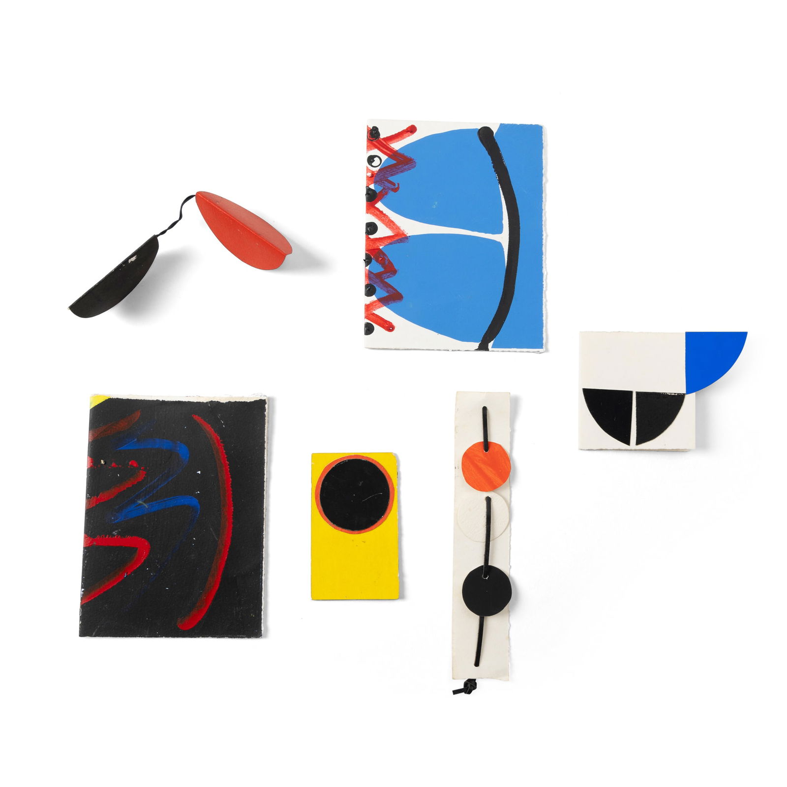 § SIR TERRY FROST R. A. (BRITISH 1915- 2003): SIR TERRY FROST R. A. (BRITISH 1915- 2003) SIX CHRISMAS CARDS Five inscribed in pen or crayon to Breon + Doreen [O'Casey] from Kath & Terry [Frost], and variously inscribed, one dated 86 and one 89, g