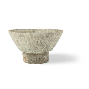 &#167; PAUL PHILP (BRITISH 1941-): PAUL PHILP (BRITISH 1941-) FOOTED BOWL impressed maker's seal, stoneware 13.5cm high, 22.8cm diameter (5 &#188;in high, 9in diameter)