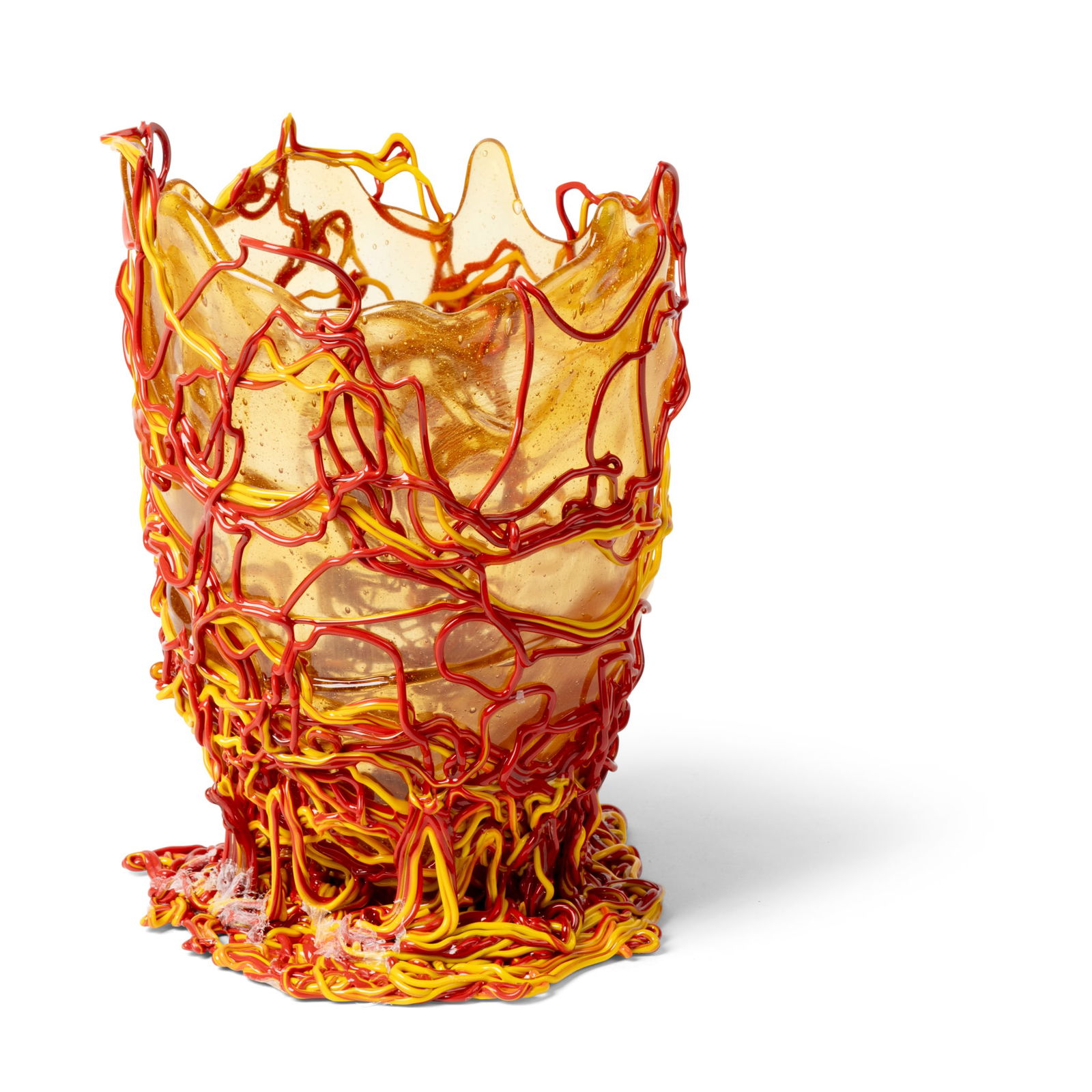 GAETANO PESCE (ITALIAN 1939-2024) FOR FISH DESIGN: GAETANO PESCE (ITALIAN 1939-2024) FOR FISH DESIGN MEDIUM SPAGHETTI VASE resin 25cm high, 19cm diameter (9 7/8in high, 7 ½in diameter) Fish Design, Italy, from whom acquired by Steve Allison, July