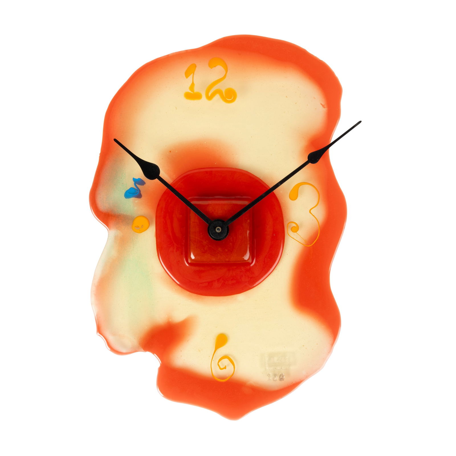 GAETANO PESCE (ITALIAN 1939-2024) FOR FISH DESIGN: GAETANO PESCE (ITALIAN 1939-2024) FOR FISH DESIGN CLOCK, 1995 with manufacturer's stamp and numbered 136, resin 37.5cm high, 24.5cm wide, 3cm deep (14 ¾in high, 9 ½in wide, 1 ¼in deep)