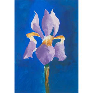 § DONALD HAMILTON FRASER R.A. (SCOTTISH 1929-2009): DONALD HAMILTON FRASER R.A. (SCOTTISH 1929-2009) IRIS Signed lower left, gouache 32cm x 22cm (12.5in x 8.5in)