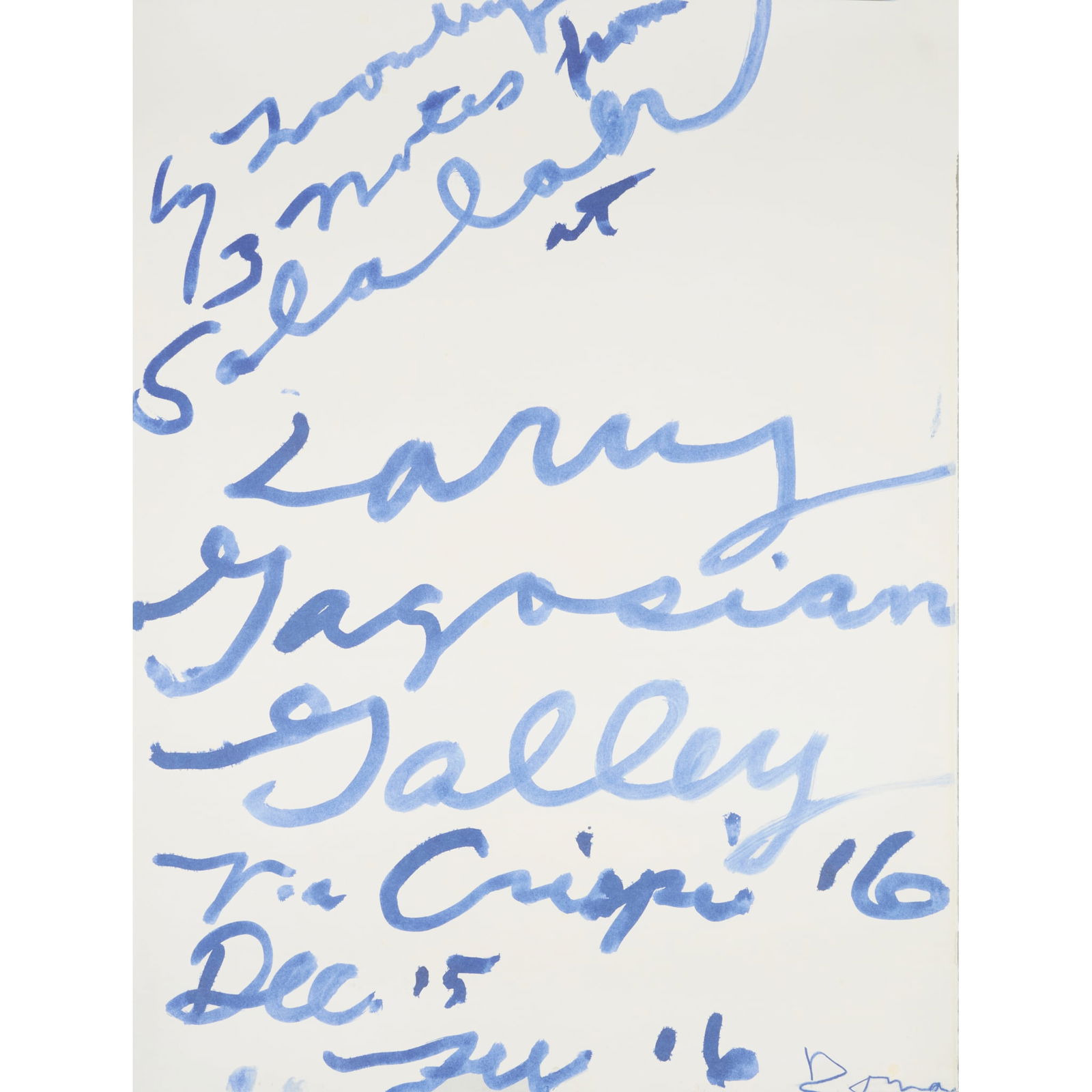 CY TWOMBLY (AMERICAN 1928-2011) (1 of 2)