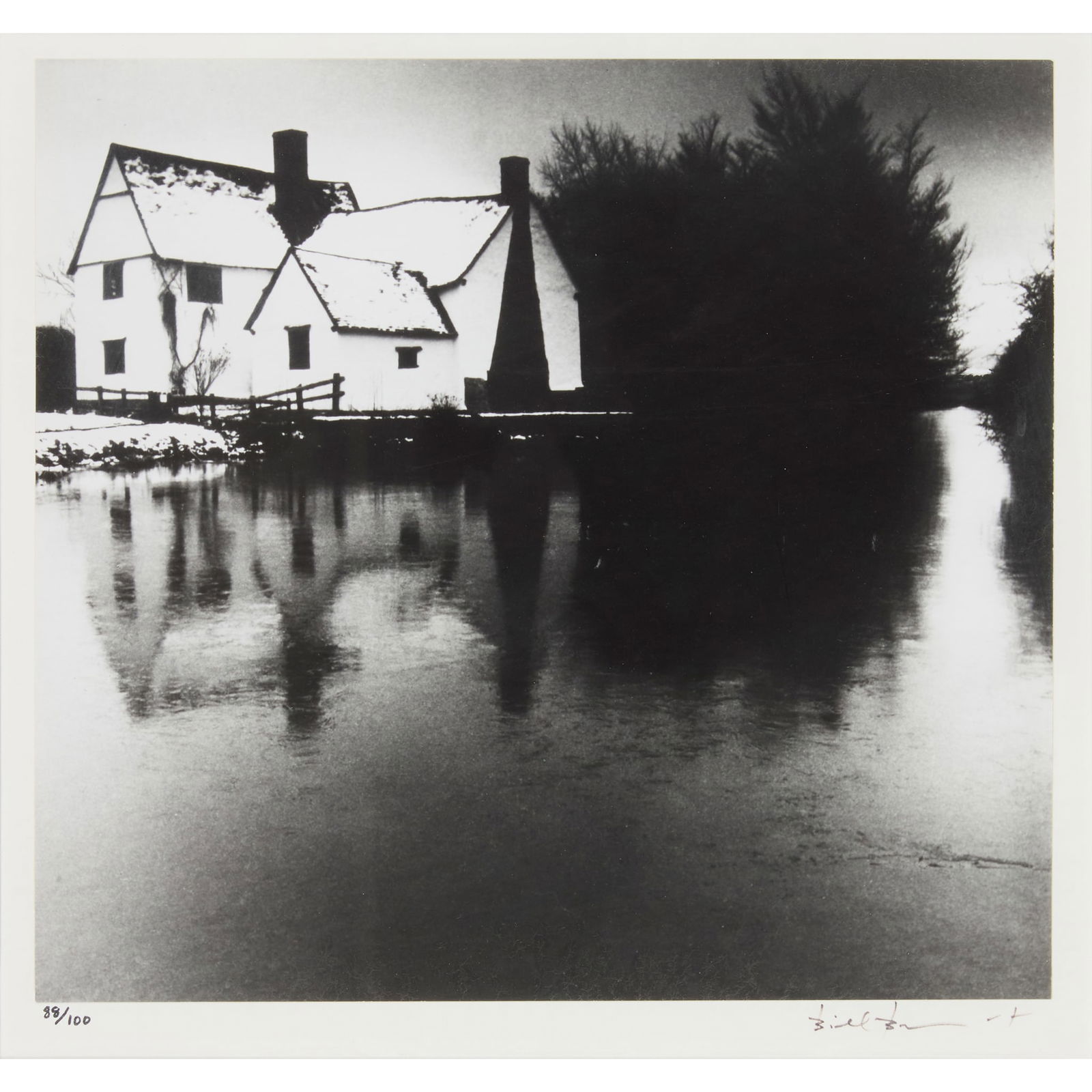 BILL BRANDT (BRITISH 1904-1983): BILL BRANDT (BRITISH 1904-1983) LOTT'S COTTAGE, FLATFORD MILL, SUFFOLK (FROM 'FOR JOHN CONSTABLE') - 1976 Silver gelatin print, 88/100, signed and numbered in ink to backing mount the image 28cm x 31.