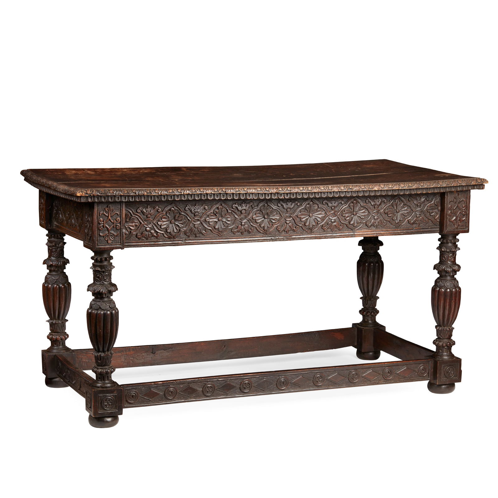 JACOBEAN CARVED OAK CENTRE TABLE (1 of 1)