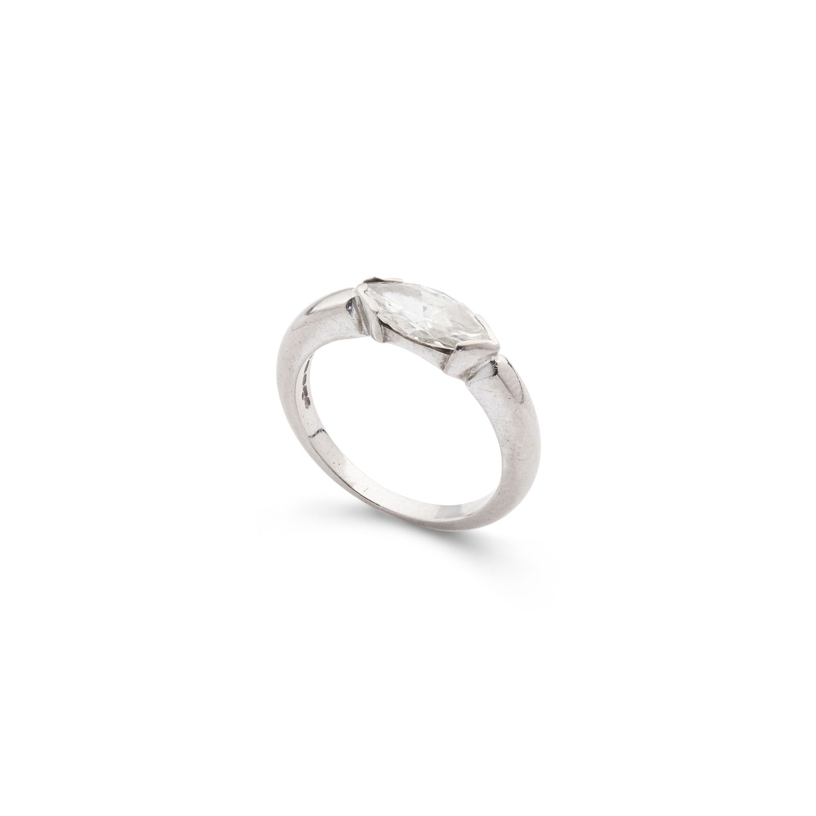 A single-stone marquise-cut diamond ring (1 of 1)