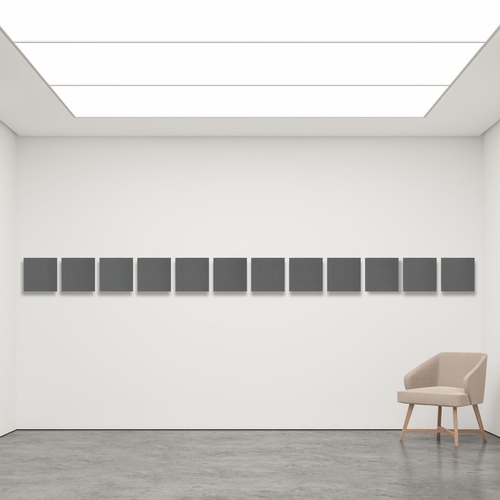 § ALAN CHARLTON (BRITISH 1948-): ALAN CHARLTON (BRITISH 1948-) TEAM PAINTING (IN TWELVE PARTS), 1988 first canvas signed and dated in pen (to reverse), the succeeding canvases numbered in sequence, acrylic on canvas each 36cm x 36cm