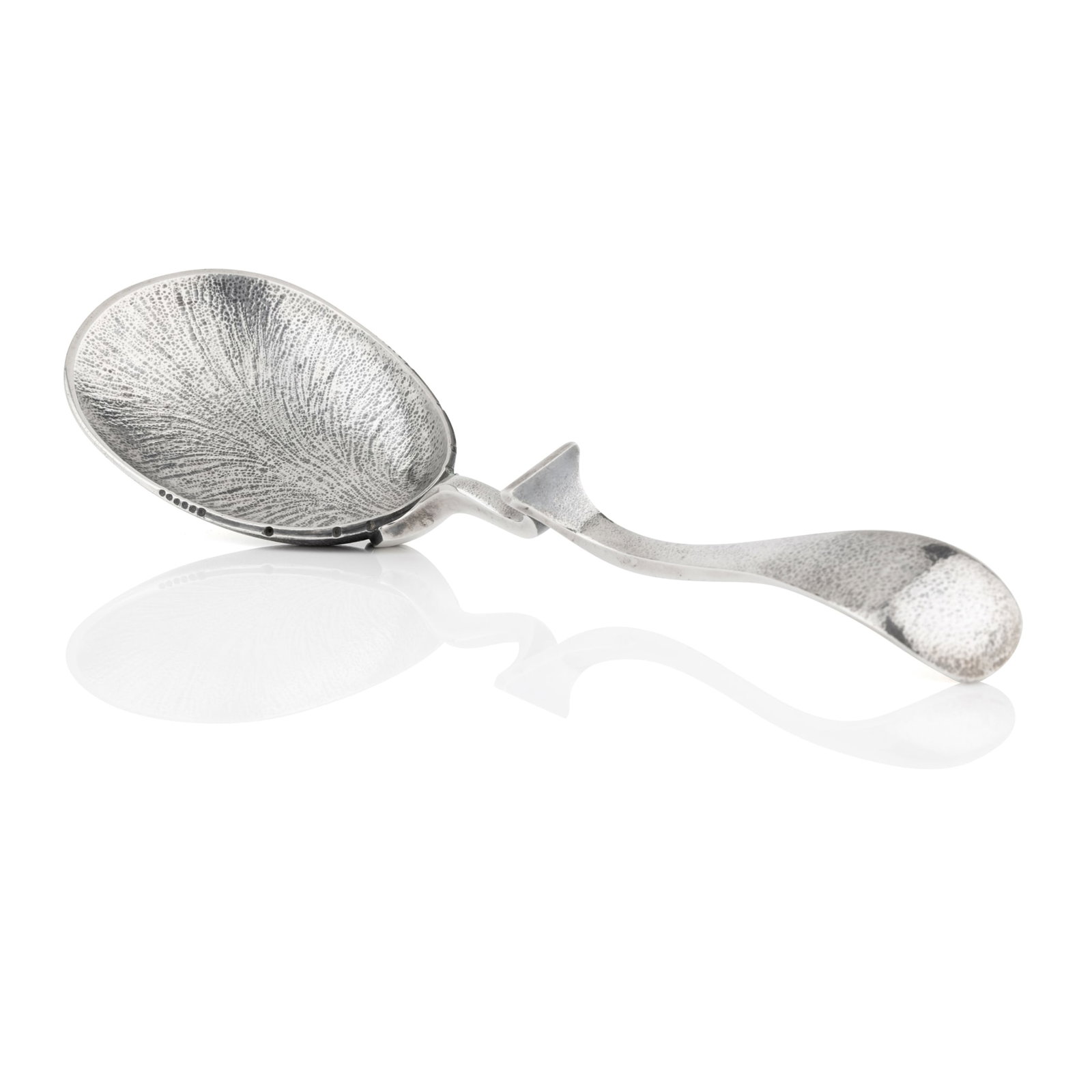 § KEITH TYSSEN (BRITISH 1934-): KEITH TYSSEN (BRITISH 1934-) SERVING SPOON, 2012 stamped maker's mark, hallmarked for Sheffield 2012 and the Queen's Diamond Jubilee hallmark, Britannia silver 24cm long (9 ½in long), approximate