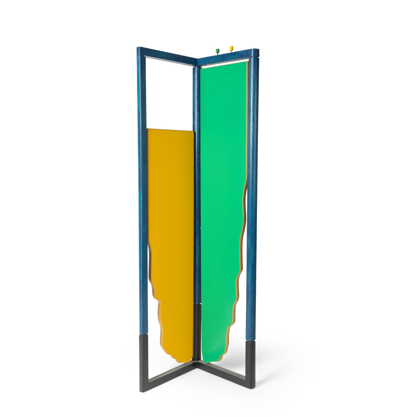 § GAETANO PESCE (ITALIAN 1939-2024) FOR BERNINI, ITALY: GAETANO PESCE (ITALIAN 1939-2024) FOR BERNINI, ITALY SERIE LUIGI 902 SHELF, DSIGNED c.1981 cut plywood, timber frame with lead base 180.3cm high, 62.5cm wide (71in high, 24 5/8in wide) Urban Architect