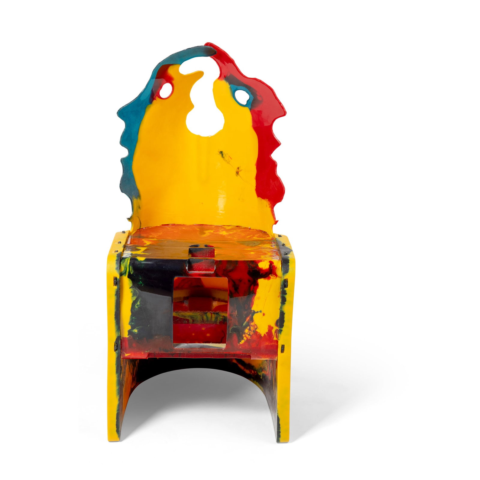 § GAETANO PESCE (ITALIAN 1939-2024) FOR ZERODISEGNO: GAETANO PESCE (ITALIAN 1939-2024) FOR ZERODISEGNO 'THE FACES' NOBODY'S PERFECT CHAIR, 2005 with moulded signature and manufacturer's mark for ZERODISEGNO, resin fixed with plastic pegs 90cm high, 42cm