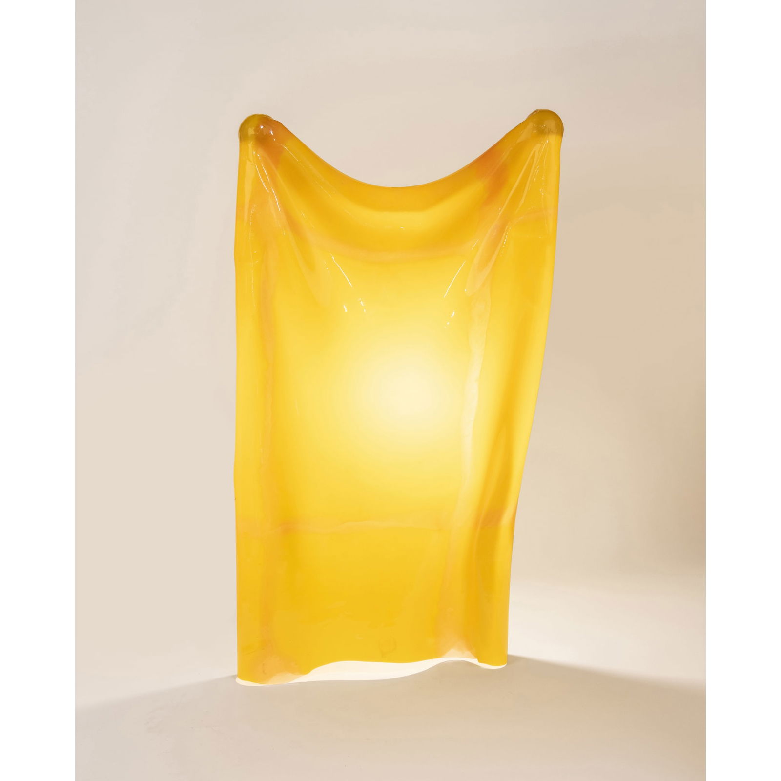 § GAETANO PESCE (ITALIAN 1939-2024) FOR FISH DESIGN: GAETANO PESCE (ITALIAN 1939-2024) FOR FISH DESIGN 'RAG' LAMP, WALL VERSION, DESIGNED c.1994 with manufacturer's stamp and numbered 55, resin and steel frame 75cm high, 43cm wide (29 ½in high, 17i