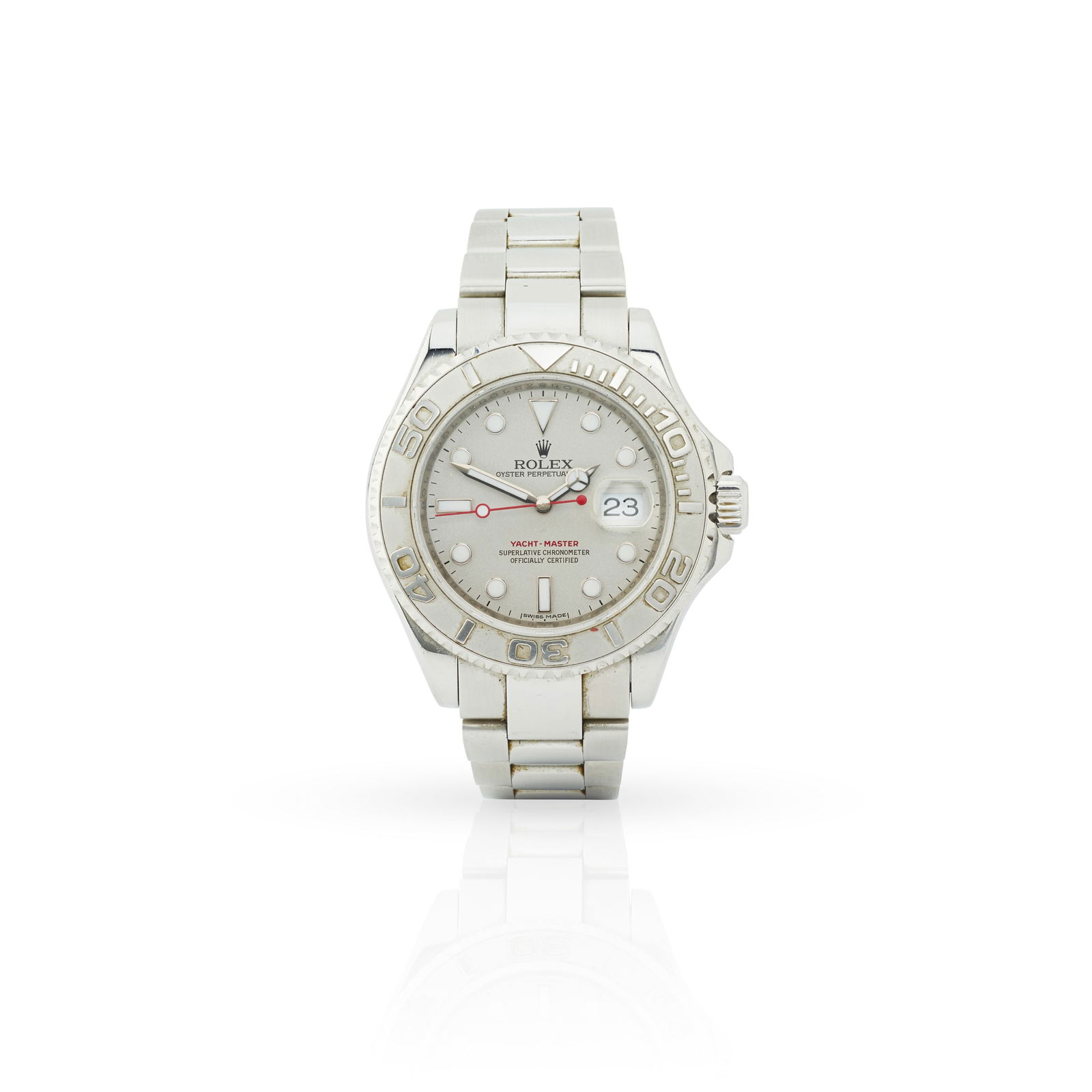 Rolex. A fine stainless steel and platinum automatic wristwatch with rotating bezel and date (1 of 1)