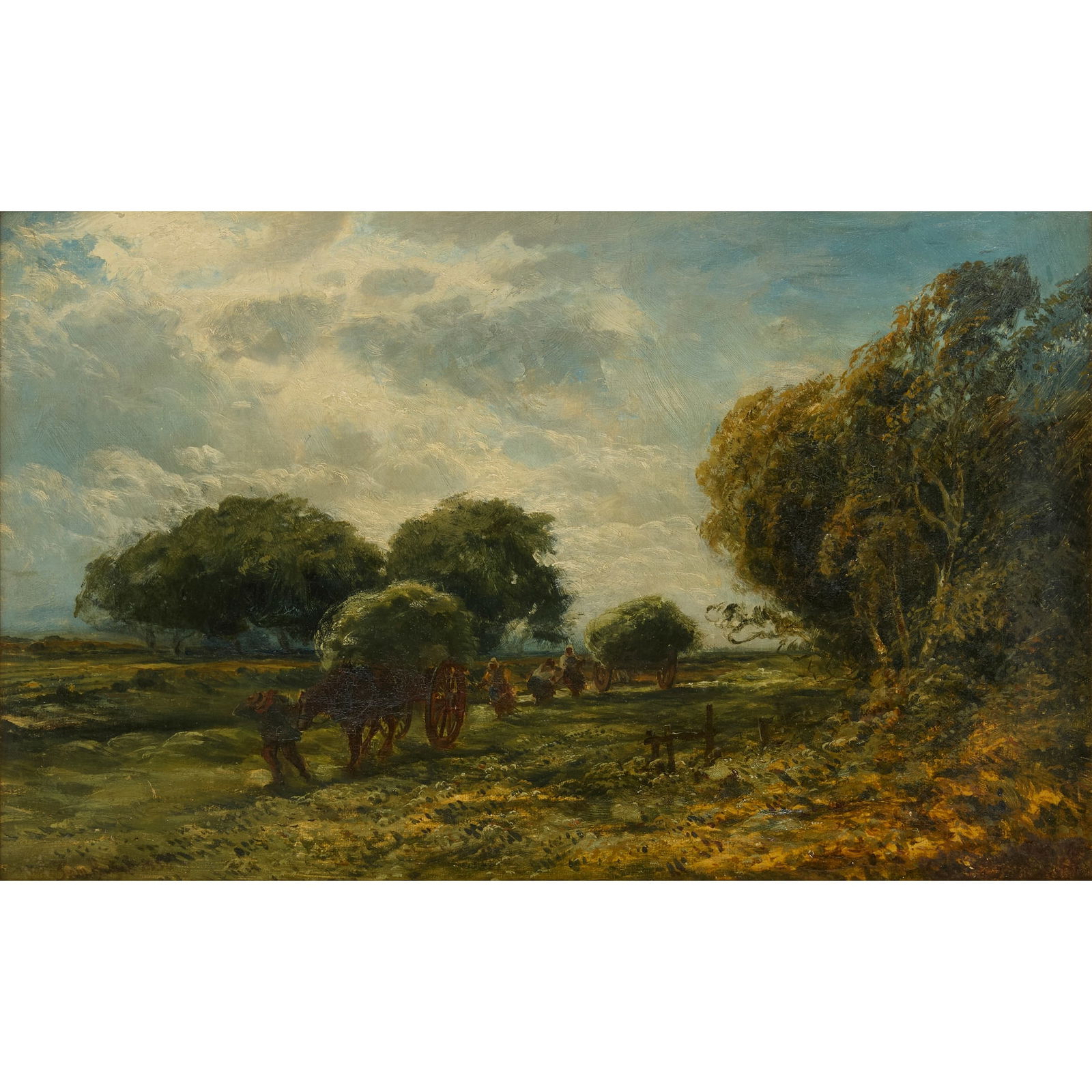 SAM BOUGH R.S.A. (SCOTTISH 1822-1878): SAM BOUGH R.S.A. (SCOTTISH 1822-1878) A WINDY DAY Signed and dated 1854, oil on canvas 28cm x 46cm (11in x 18in) Acquired by the present owner?s grandfather before 1937