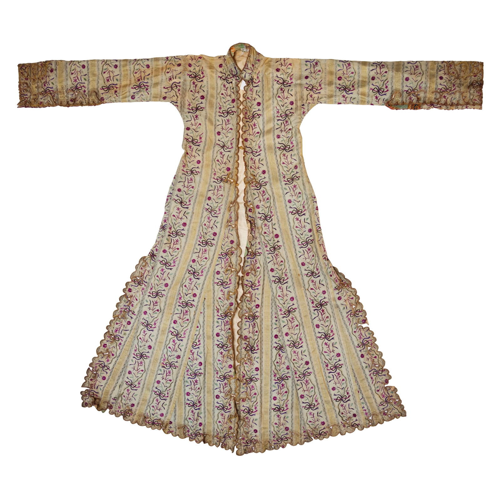 AN OTTOMAN SILK EMBROIDERED LADY'S ROBE (ENTARI) (1 of 2)