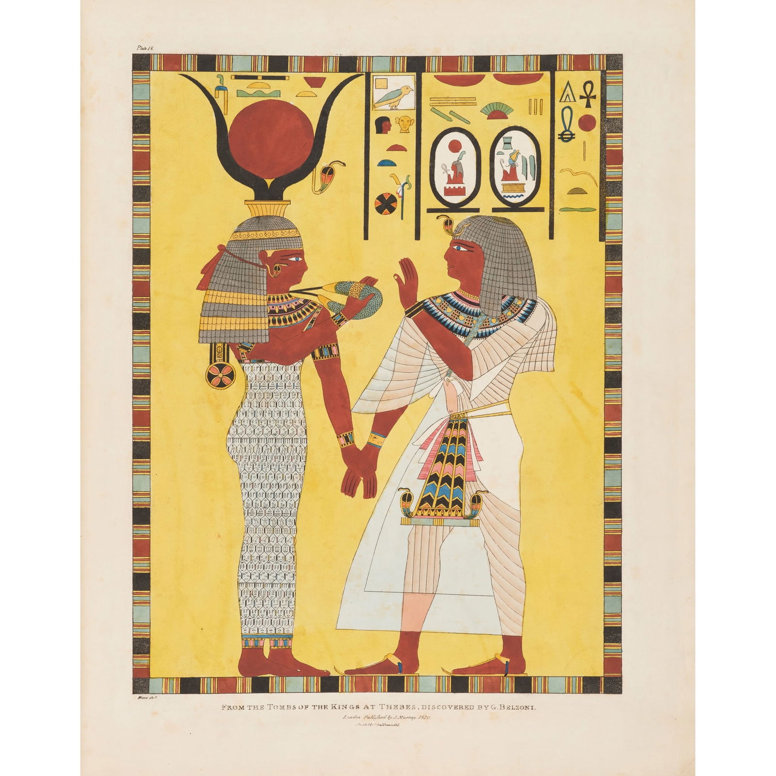 Belzoni, Giovanni: Belzoni, Giovanni Plates Illustrative of the Researches and Operations of G. Belzoni in Egypt and Nubia London: John Murray, 1822. First edition, broadsheets (61 x 46.5cm), original cloth-backed board