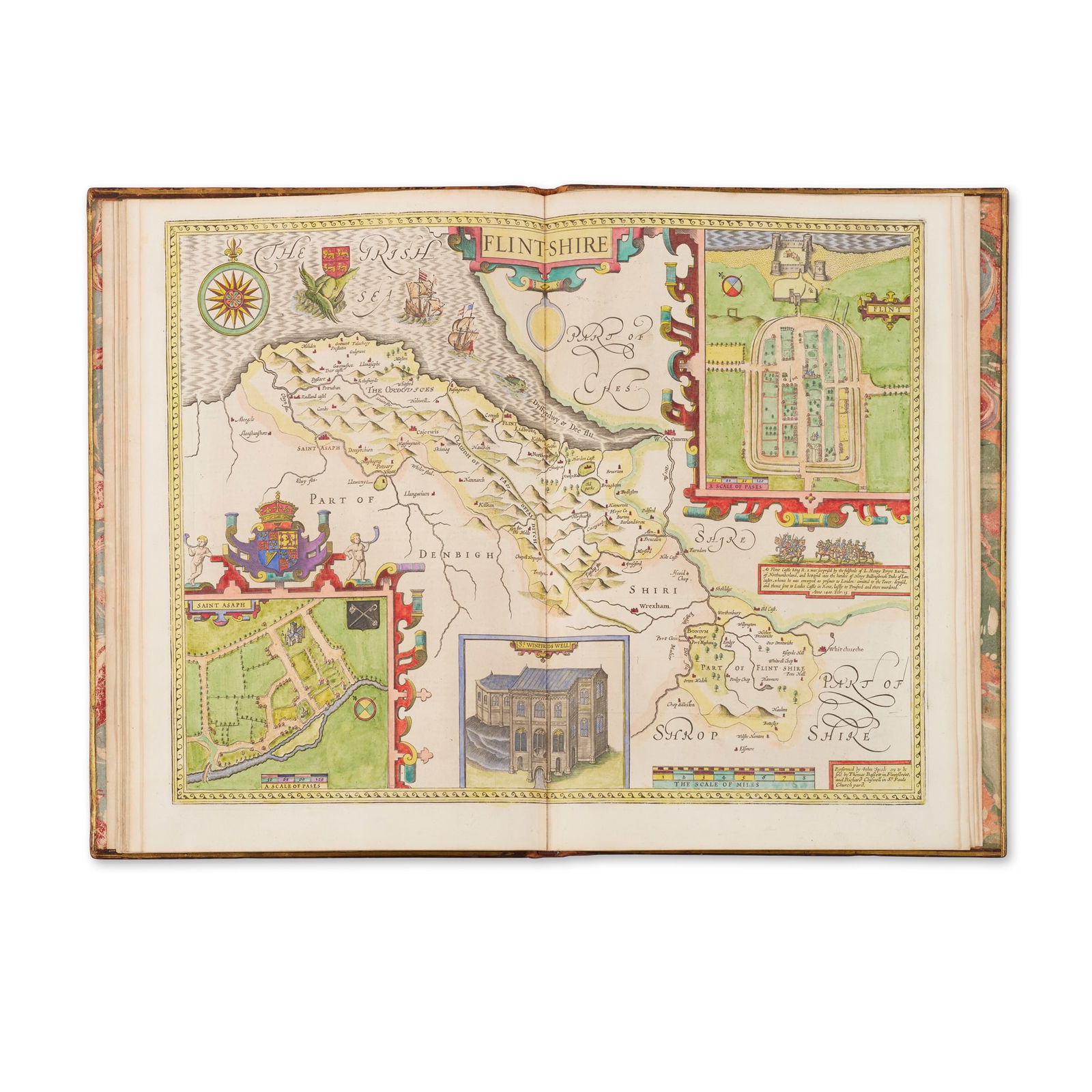 Speed, John: Speed, John The Second Book: containing the Principality of Wales [extracted from "The Theatre of the Empire..."] London: Thomas Basset at the George in Fleet Street, and Richard Chiswell at the Rose