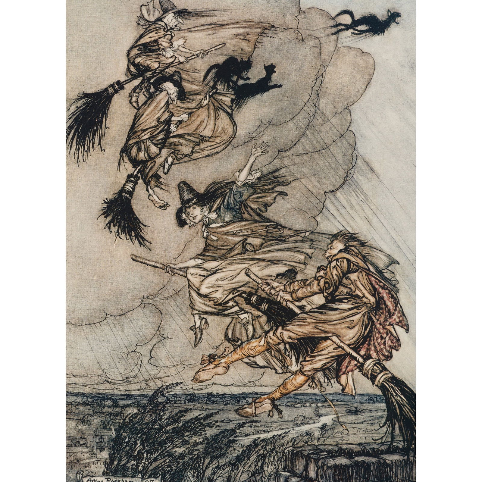 Rackham, Arthur, illustrator - Thomas Ingoldsby: Rackham, Arthur, illustrator - Thomas Ingoldsby The Ingoldsby Legends London: J.M. Dent & Co., 1907. 4to, number 146 of 560 copies signed by Arthur Rackham, 24 tipped-in colour plates and other plates