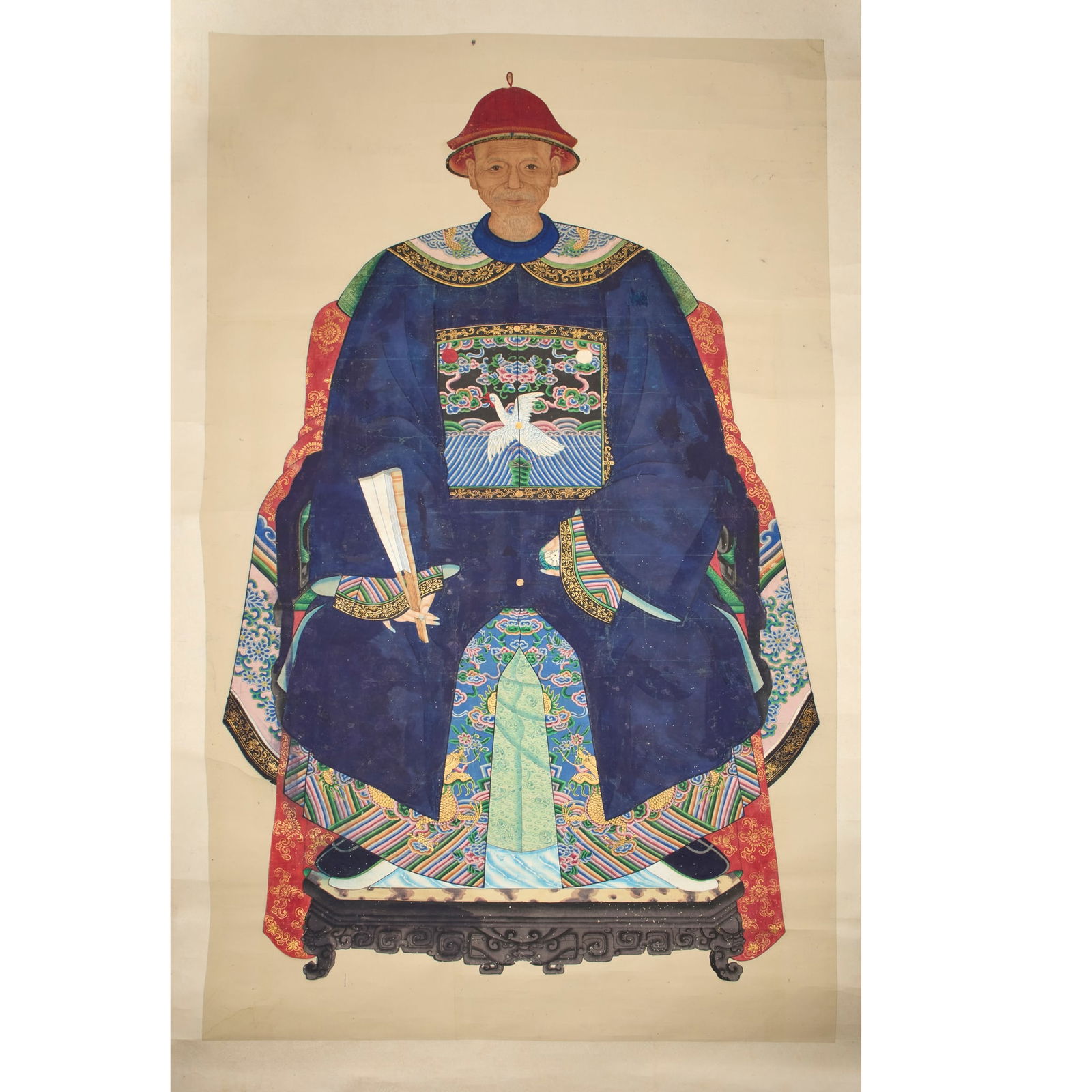 LARGE CHINESE ANCESTOR PORTRAIT PAINTING (1 of 2)