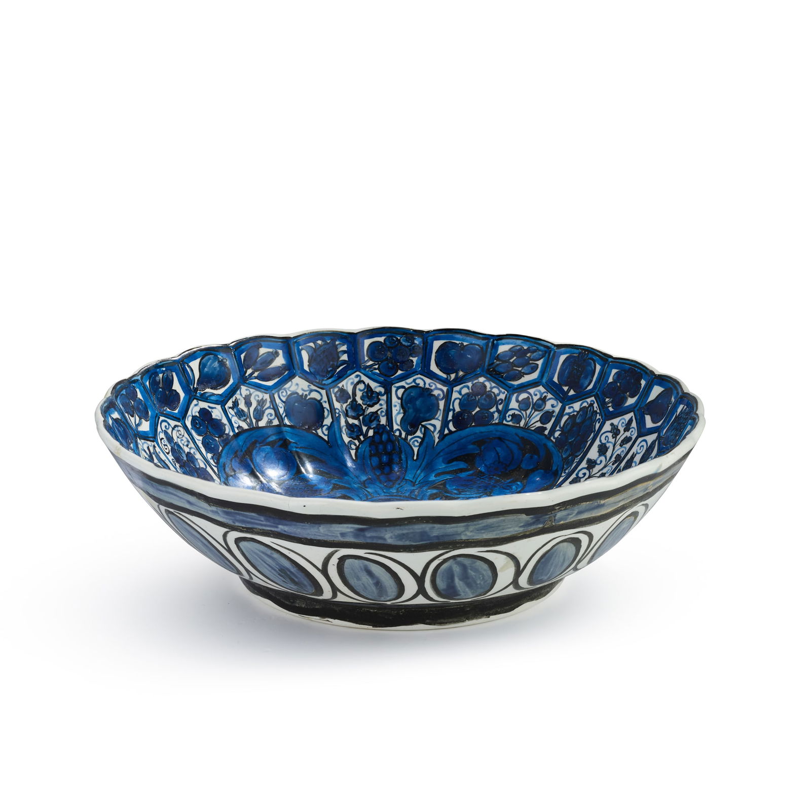 JOHN PEARSON (BRITISH 1885-1910): JOHN PEARSON (BRITISH 1885-1910) BOWL, CIRCA 1900 painted artist's monogram, glazed earthenware 10cm high, 33cm diameter (4in high, 13in diameter)