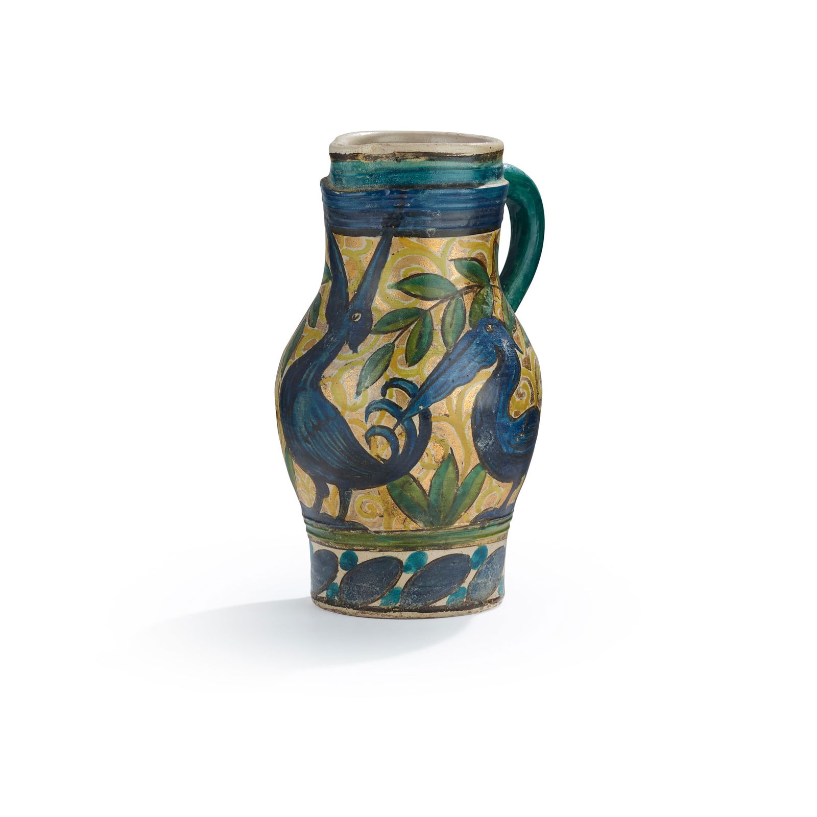 JOHN PEARSON (BRITISH 1885-1910): JOHN PEARSON (BRITISH 1885-1910) JUG, CIRCA 1900 painted monogram, glazed stoneware 21.5cm high (8 ½in high)