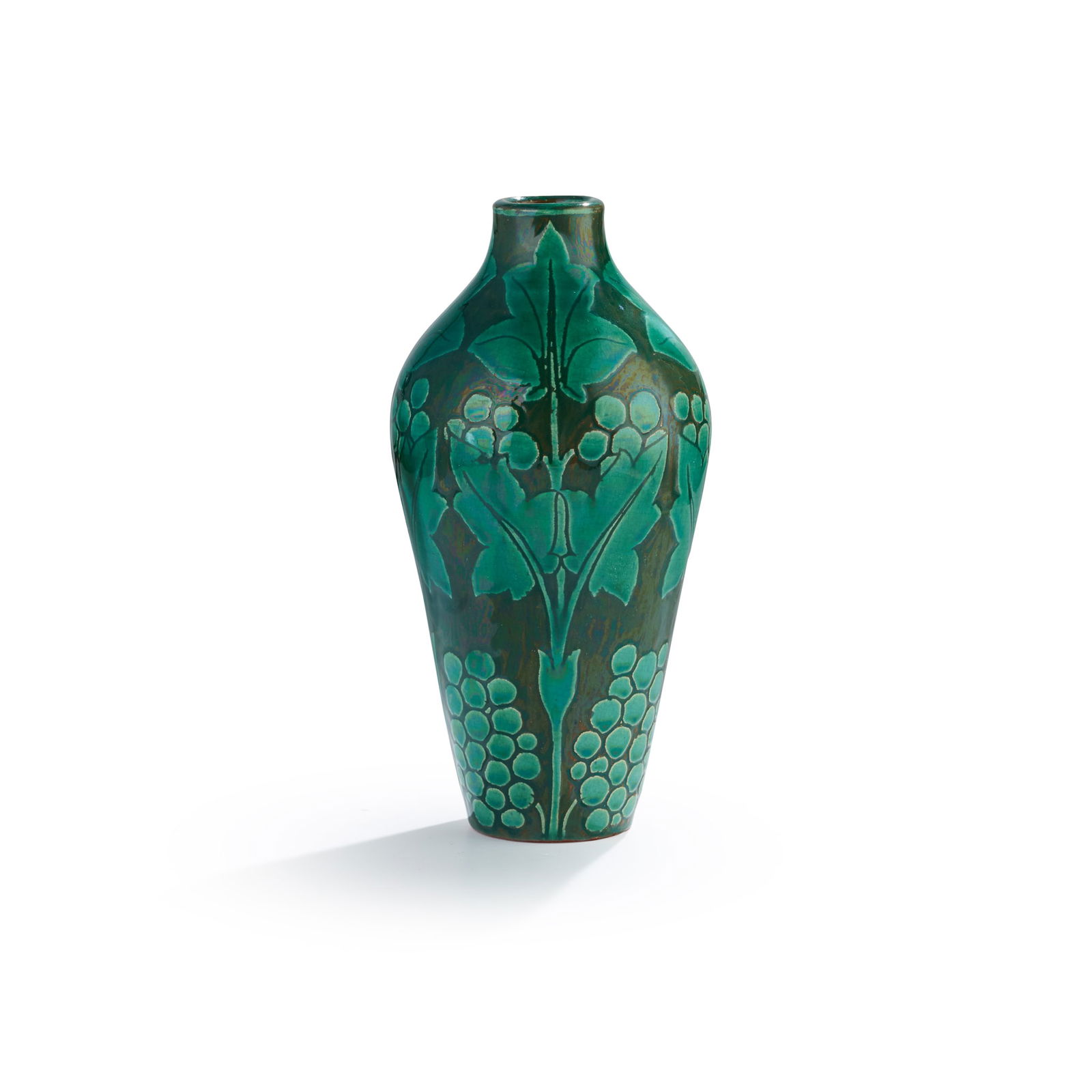 CHARLES COLLIS (BRITISH 1879-1966) FOR DELLA ROBBIA POTTERY: CHARLES COLLIS (BRITISH 1879-1966) FOR DELLA ROBBIA POTTERY VASE, CIRCA 1900 incised ship mark, letter ‘C’ and numbered 531, glazed earthenware 19cm high (7 ½in high)